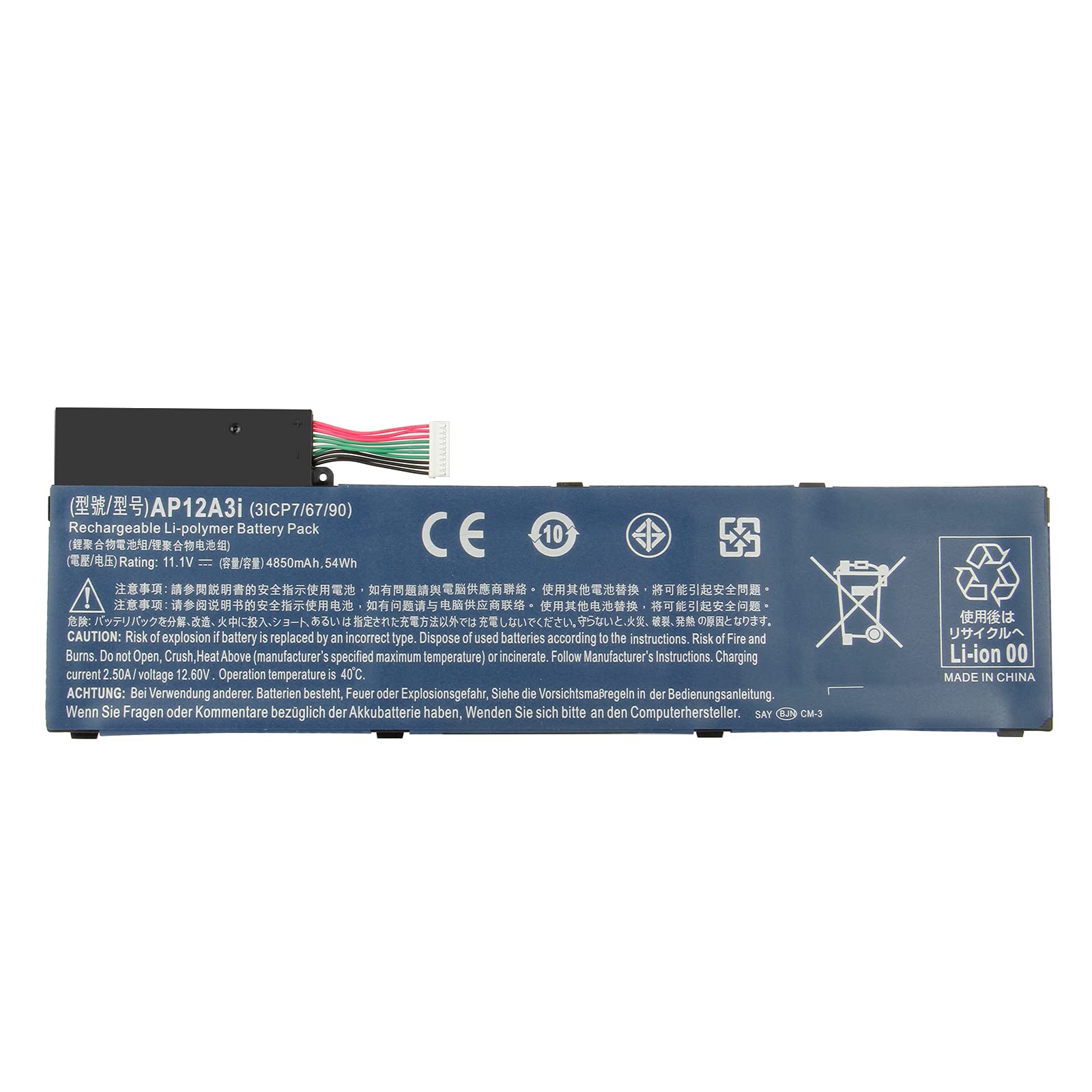 Exmate Batteria Compatibile AP12A3i AP12A4i 11.1V 54Wh