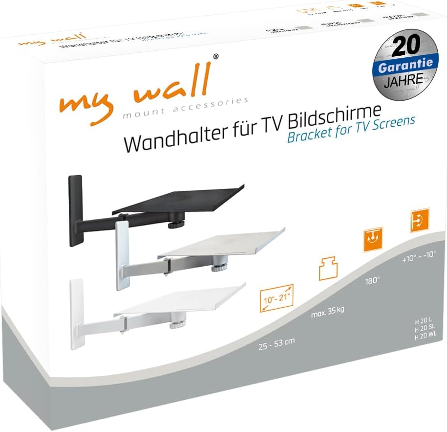 My Wall H20L - Supporto da parete per TV, Nero - immagine 4