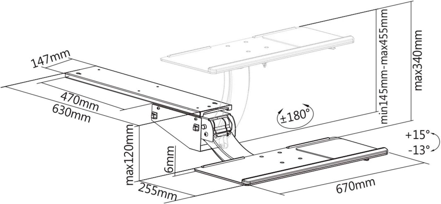 Maclean Brackets MC-795 Piattaforma Supporto Tastiera - immagine 5