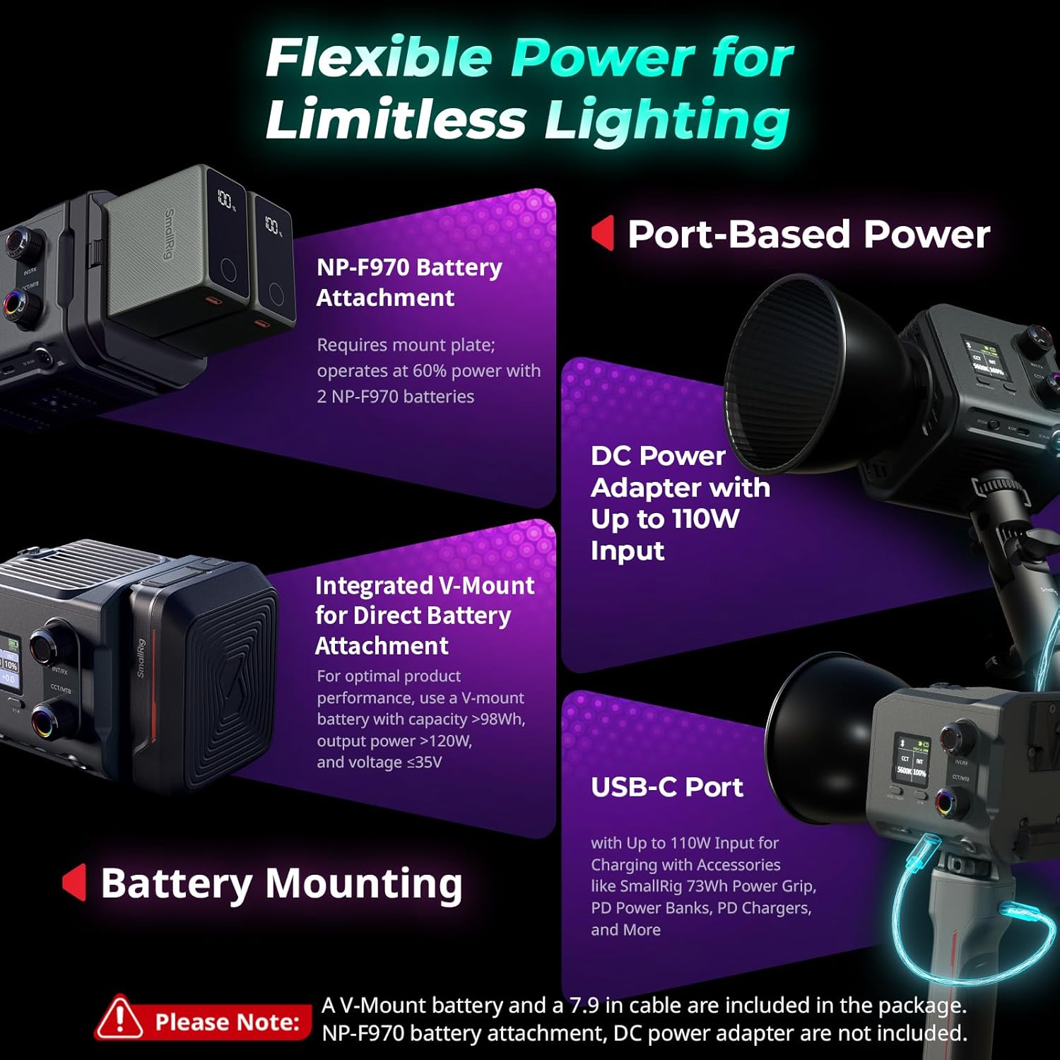 SmallRig RC 100C COB LED Video Light (Ink Blue/Lite Version) 5377 - immagine 4