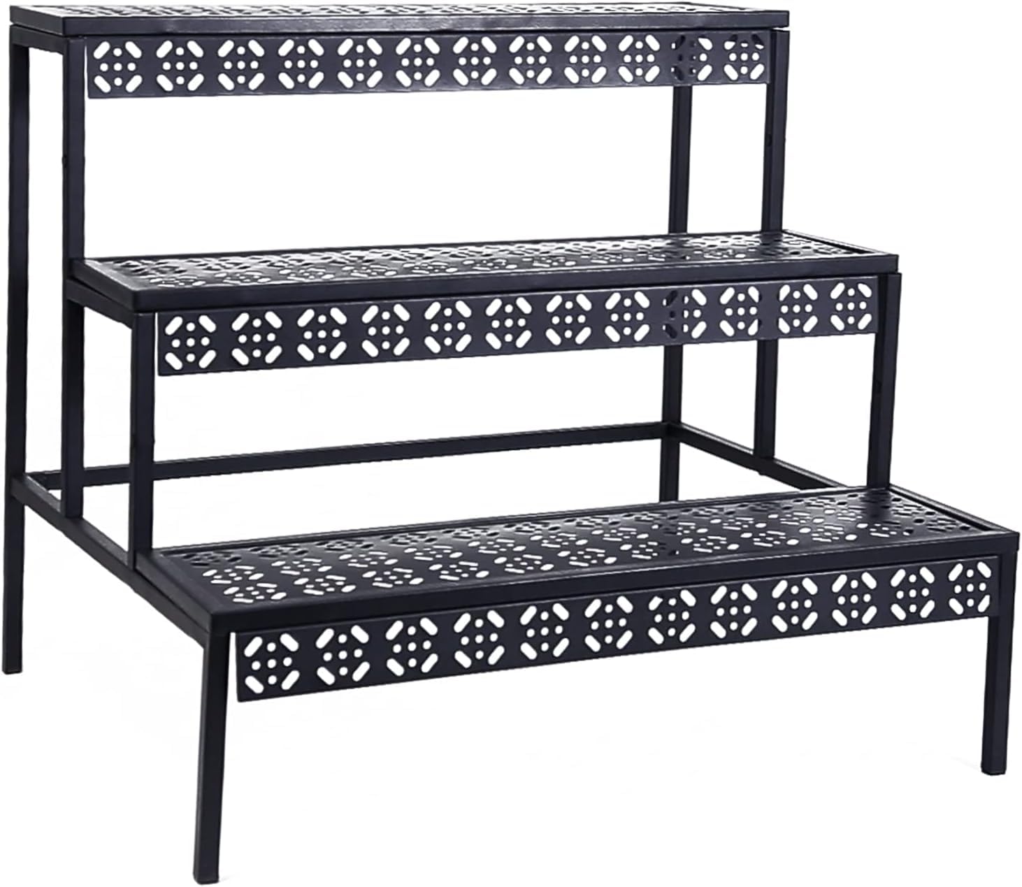 Scaffale per piante a 3 ripiani (nero)