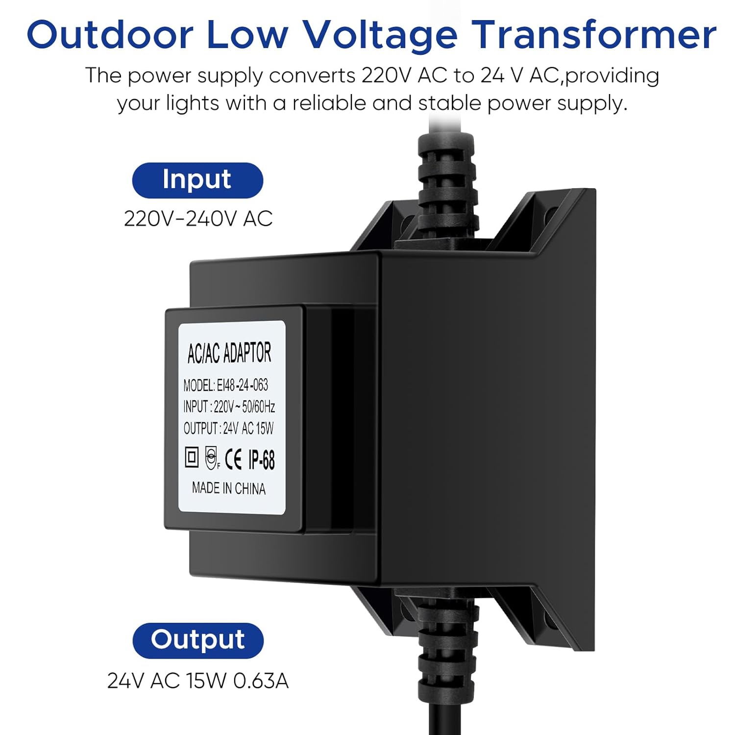 Karyoosi Trasformatore IP68 Impermeabile 220-24V 15W - immagine 2