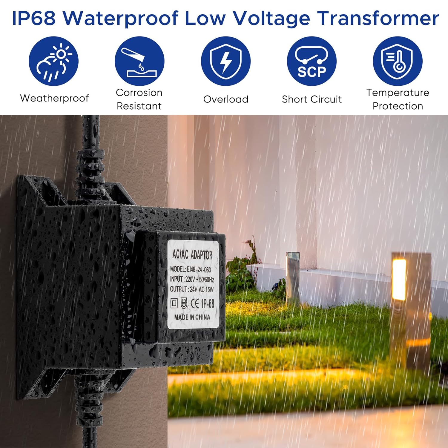 Karyoosi Trasformatore IP68 Impermeabile 220-24V 15W - immagine 3