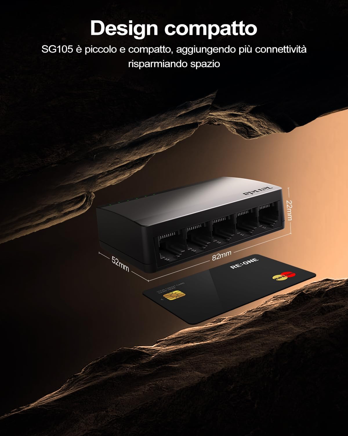 Tenda Switch Gigabit 5 Porte - Ethernet 10/100/1000 Mbps - immagine 4