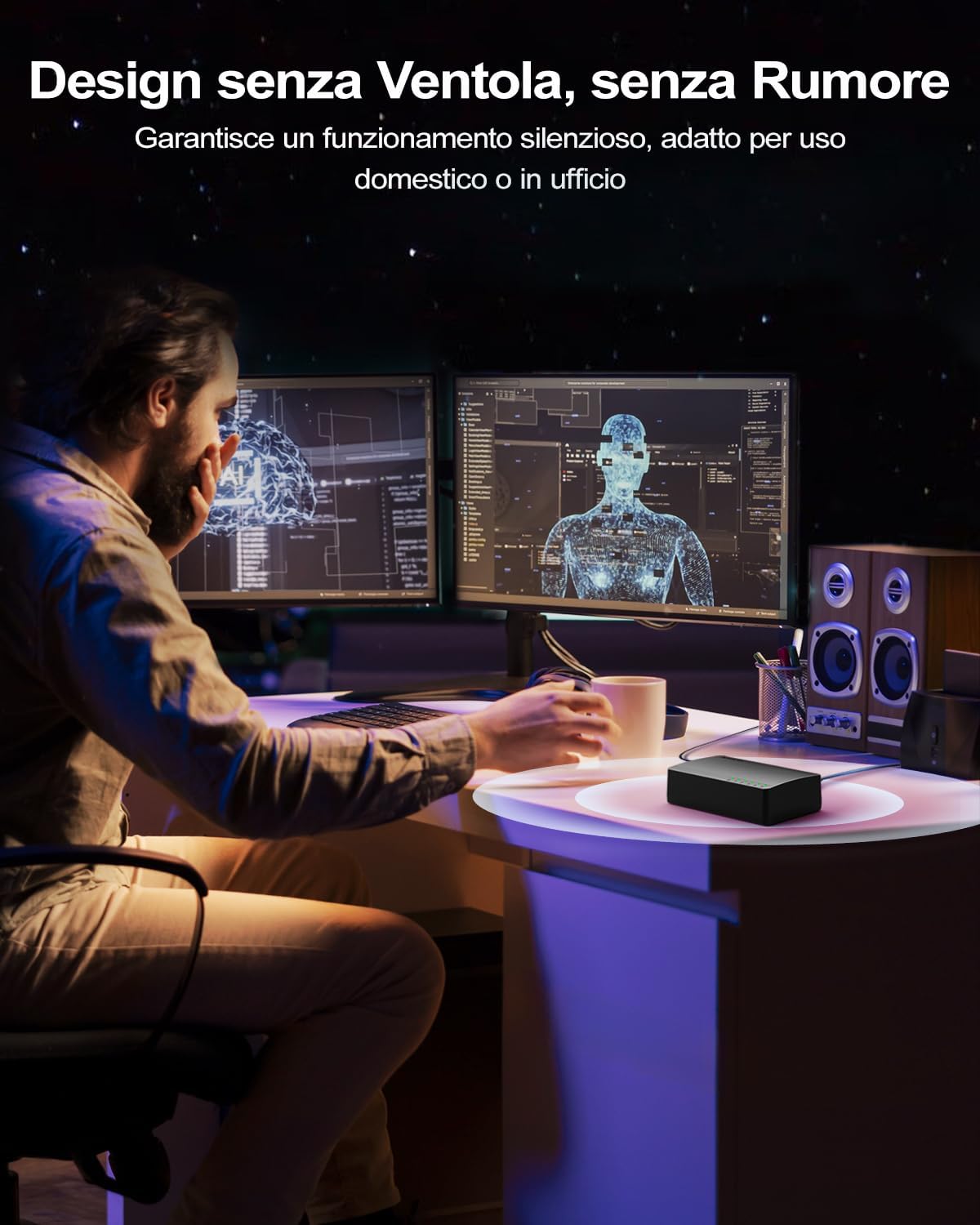 Tenda Switch Gigabit 5 Porte - Ethernet 10/100/1000 Mbps - immagine 6