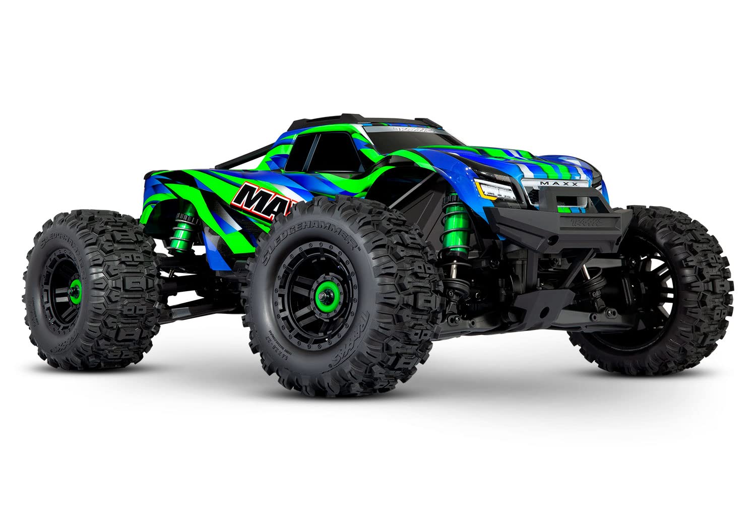 TRAXXAS MAXX Wide Green 1:10 RC Modellino auto Monster truck trazione integrale (4WD) RtR 2,4 GHz