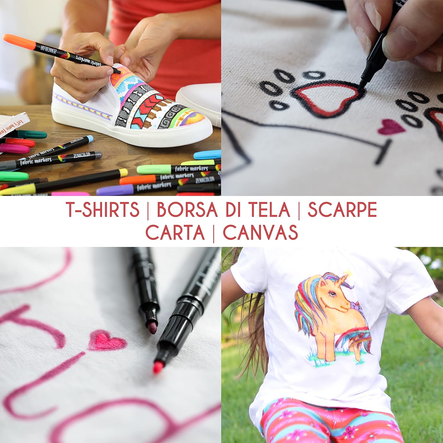 20 Pennarelli per Tessuti e Stoffa - Colori Atossici - immagine 4