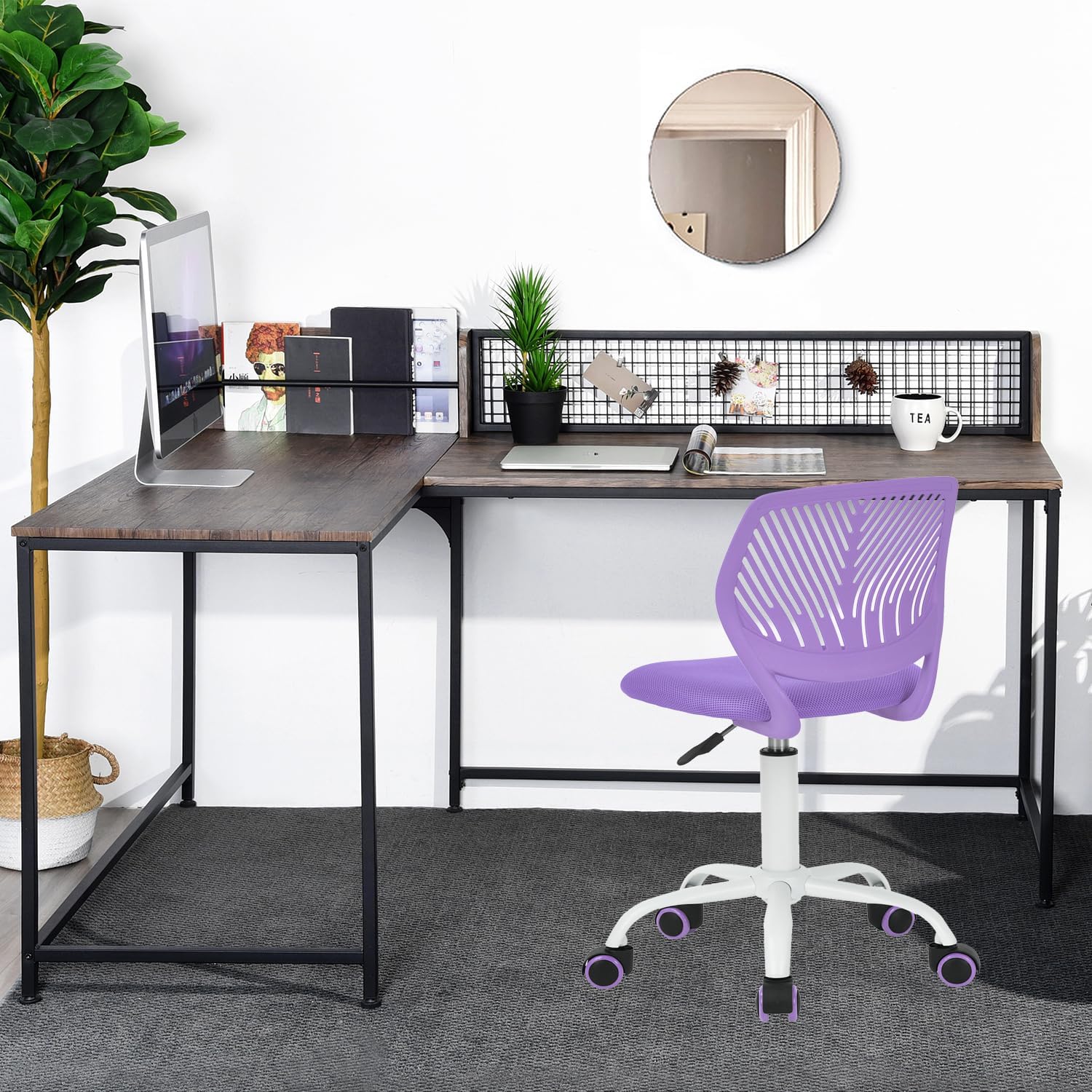 Furniturer FR Carnation Scrivania da Ufficio Set 2 - immagine 4