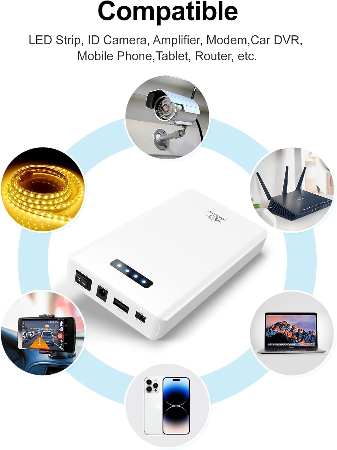 Melasta Powerbank 5200mAh 12V/5A con Display LED - immagine 7