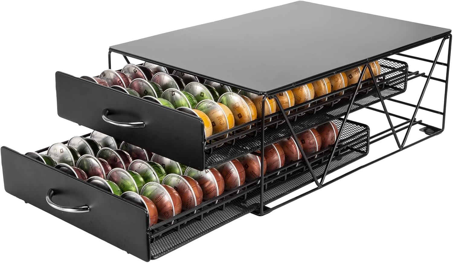 Sysyly Cassetto Porta Capsule Caffè con 2 Cassetti