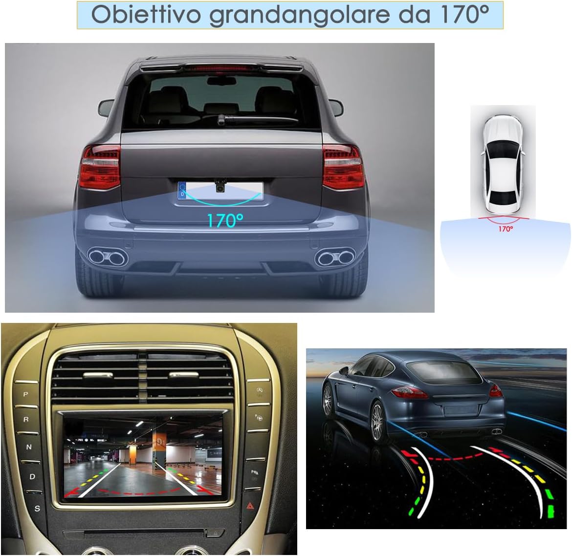 Ifrego HD Telecamera Posteriore Auto Cablata 170° - immagine 6