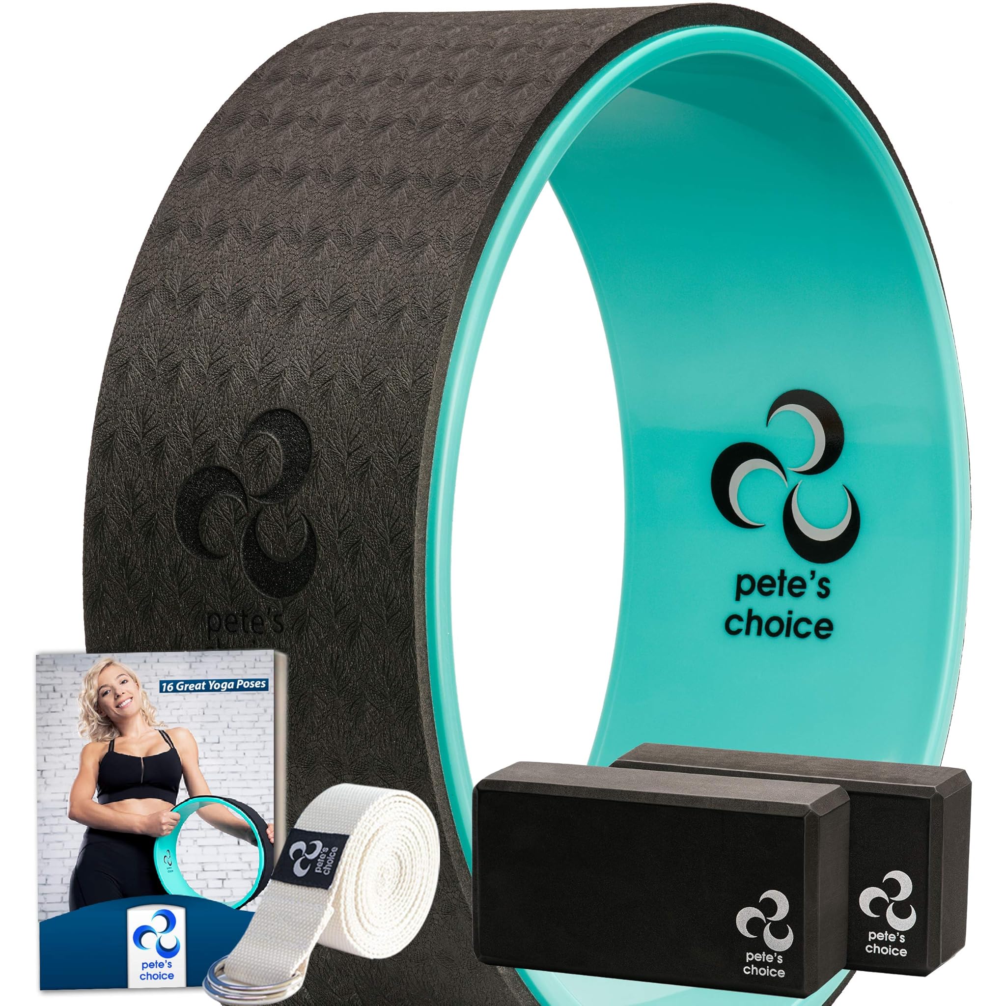 Pete's Choice Ruote da Yoga con Cinghia e Guida
