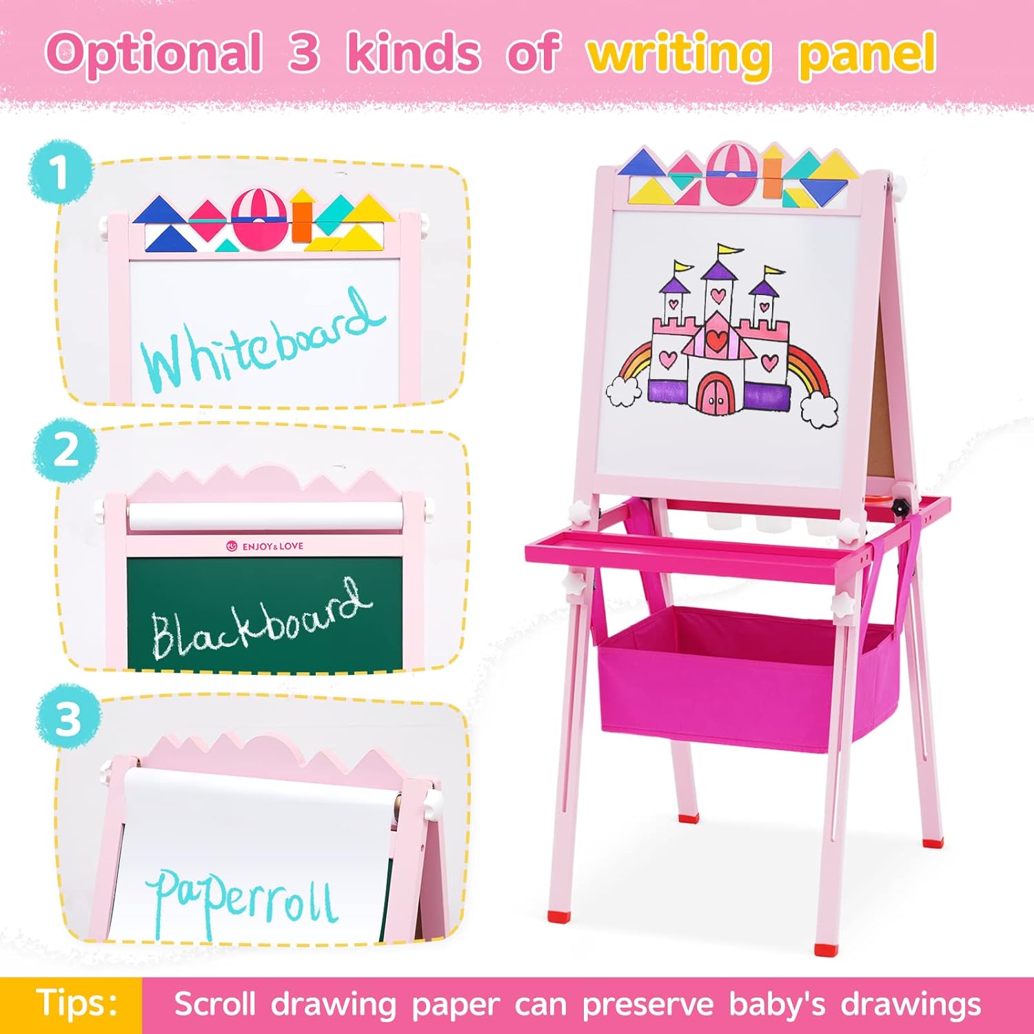 Lavagna Multiattività per Bambini Doppia Faccia Regolabile - immagine 2