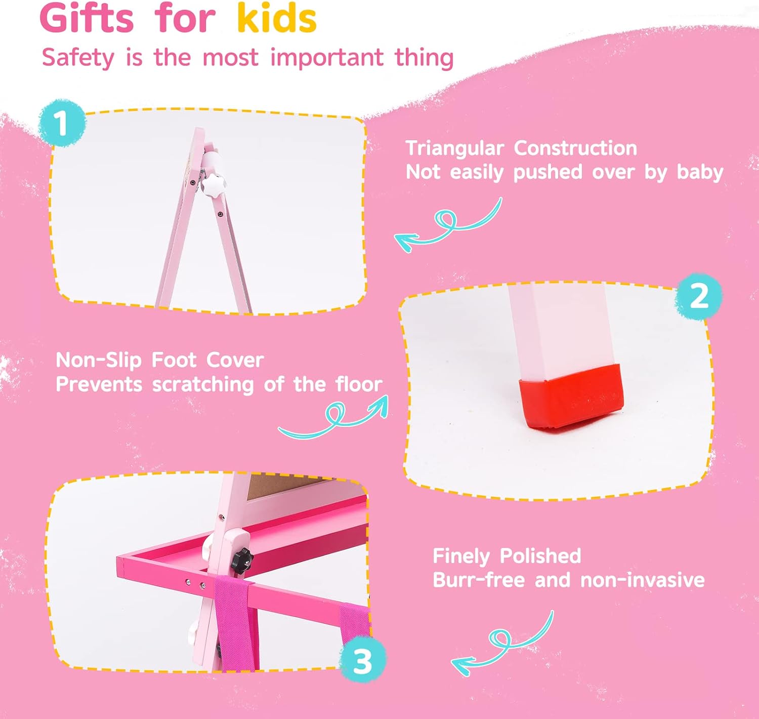 Lavagna Multiattività per Bambini Doppia Faccia Regolabile - immagine 4