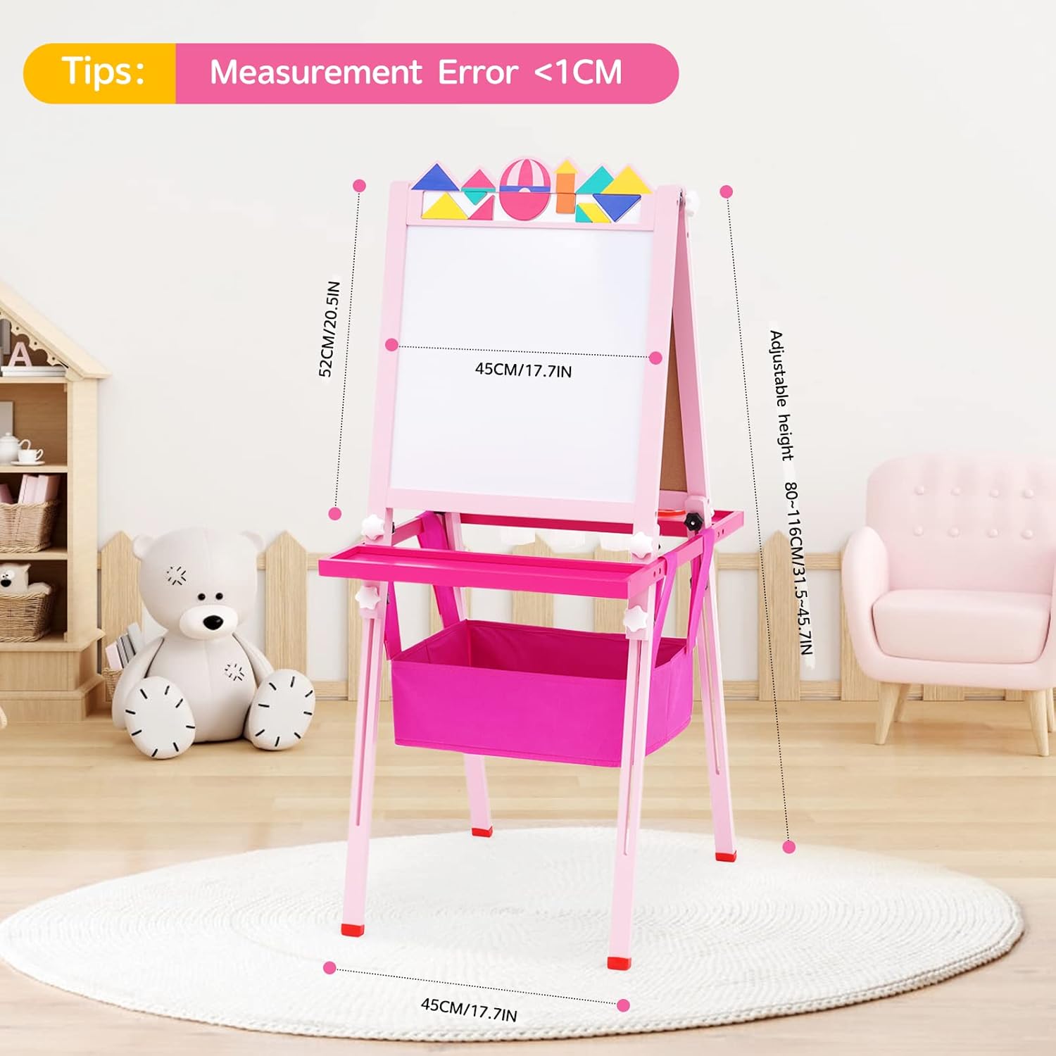 Lavagna Multiattività per Bambini Doppia Faccia Regolabile - immagine 5