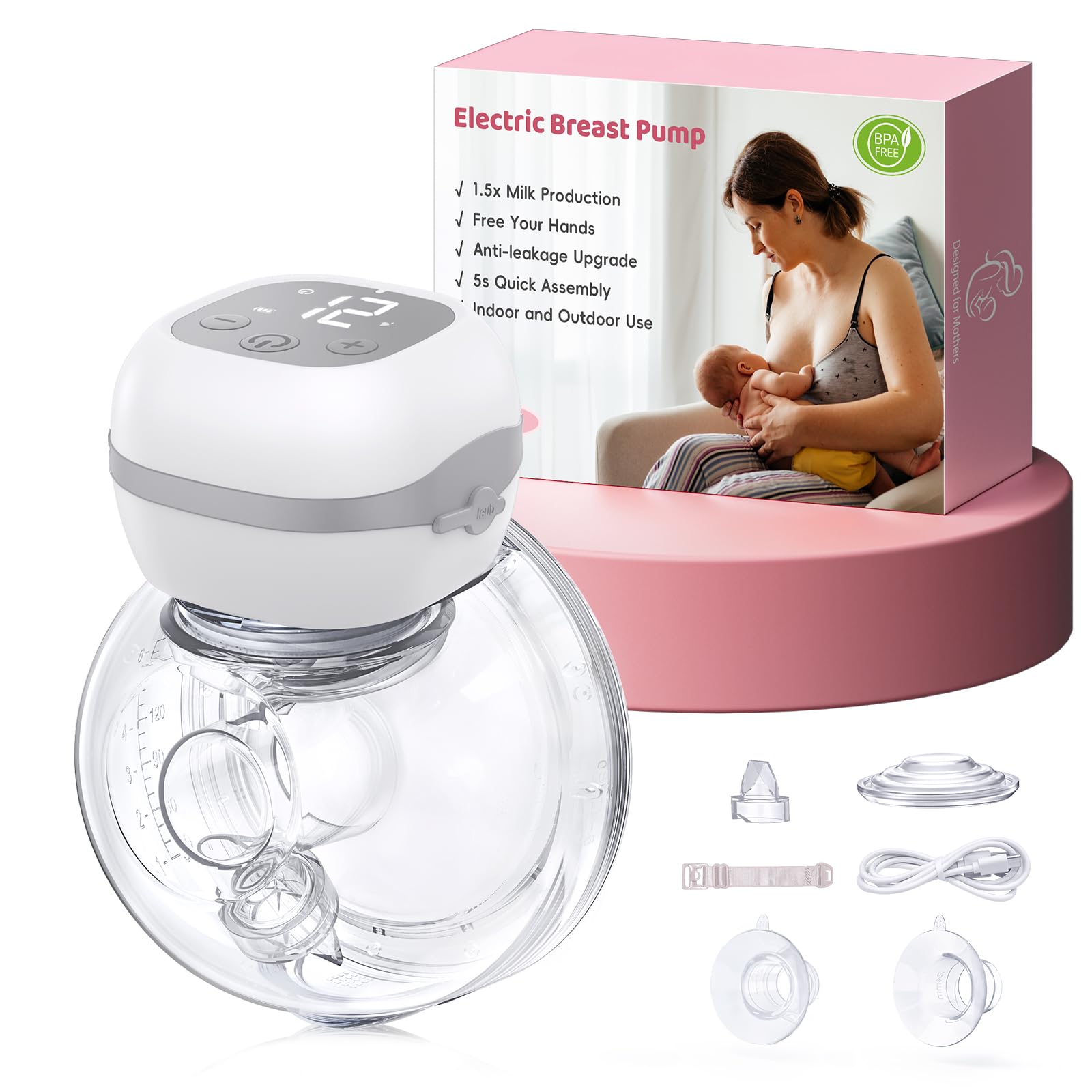 Tiralatte Elettrico Indossabile Portatile Bassa Resistenza al Rotolamento GK103