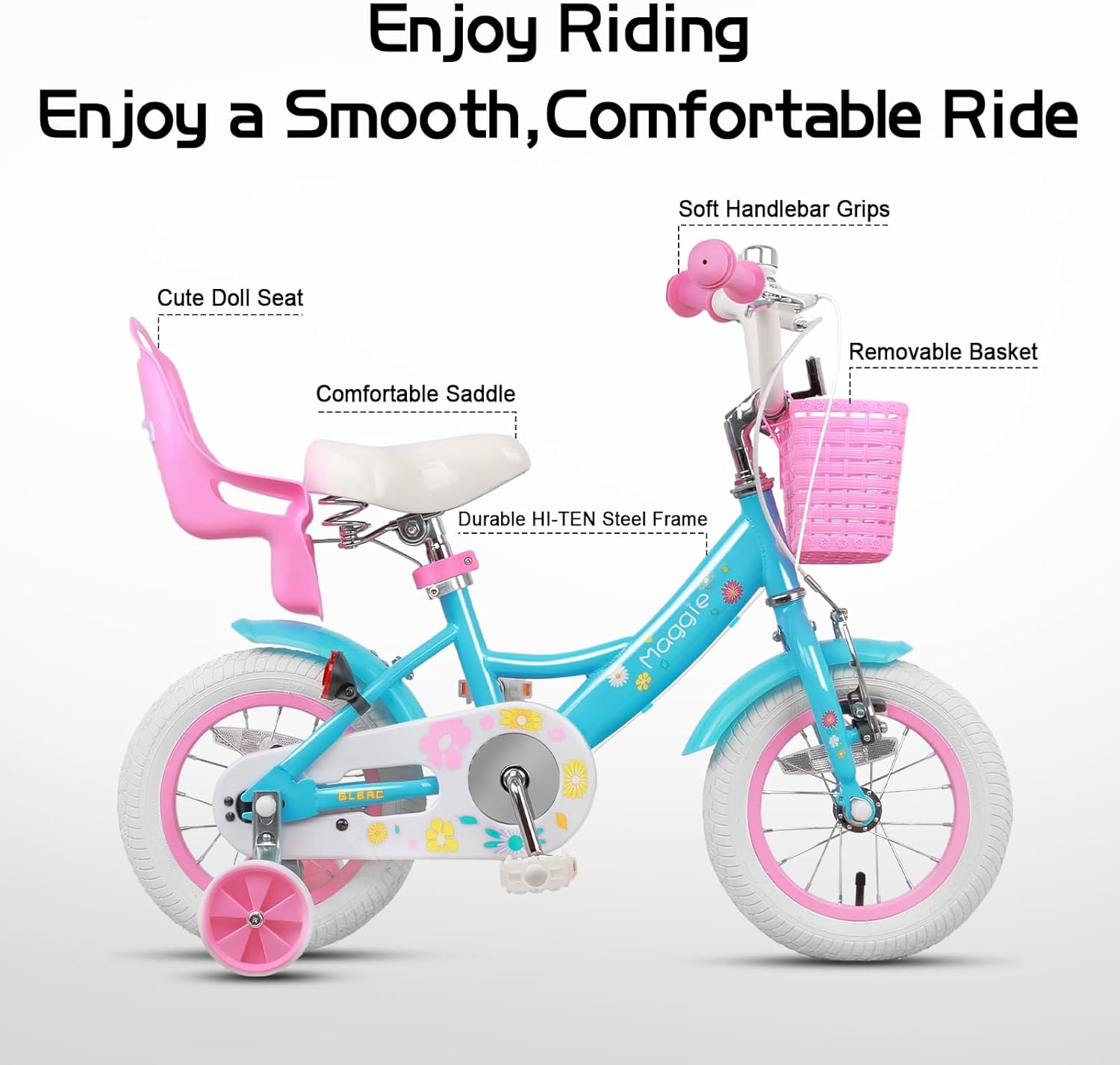 Glerc Bicicletta per Bambine 40,6 cm con Cestino - immagine 4