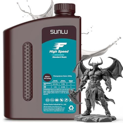 Sunlu Resina per Stampante 3D Alta Velocità 2KG, Grigio