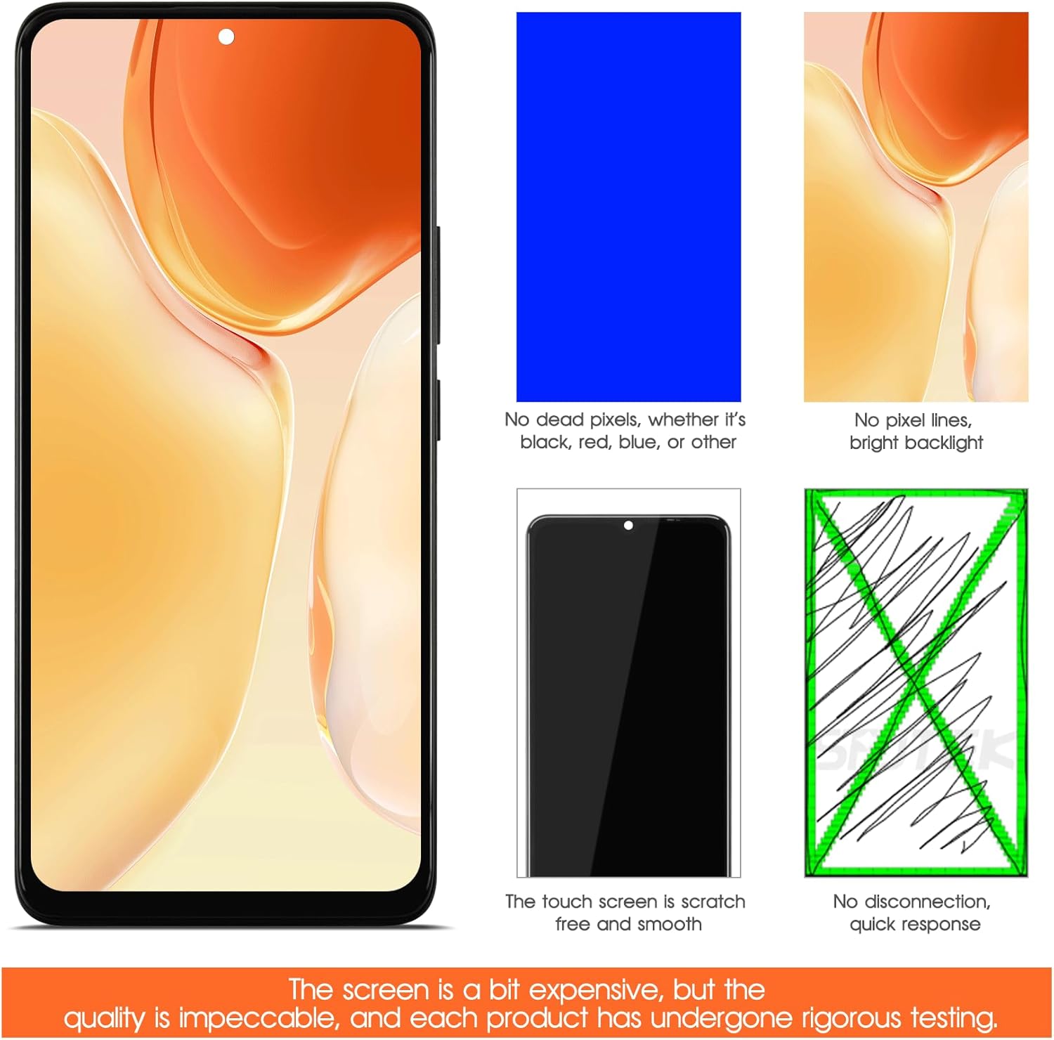 AGCUT Display LCD per Redmi Note 13 Pro+ 5G (Nero) - immagine 6