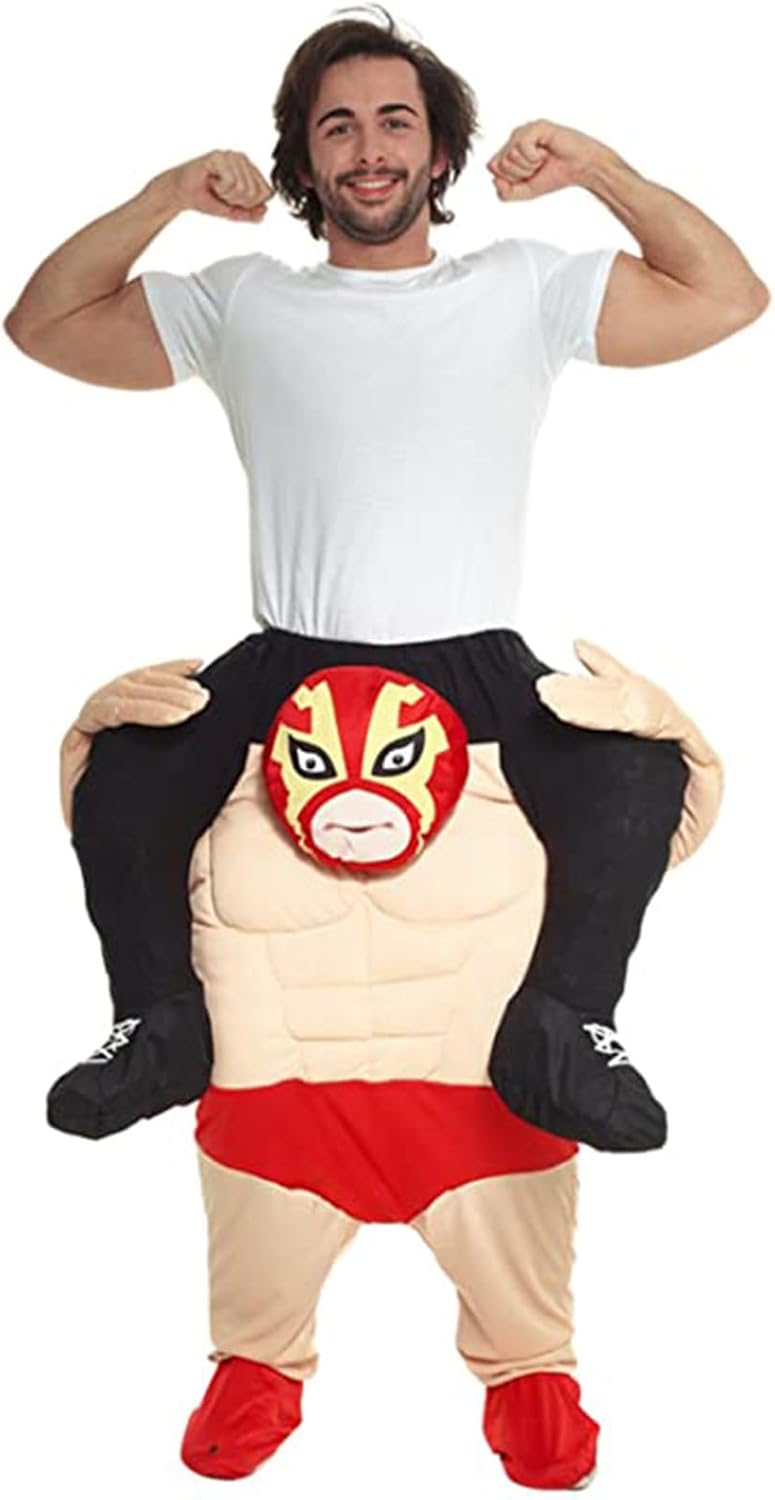 Morph Costume Lottatore Autogonfiabile Unisex - immagine 2