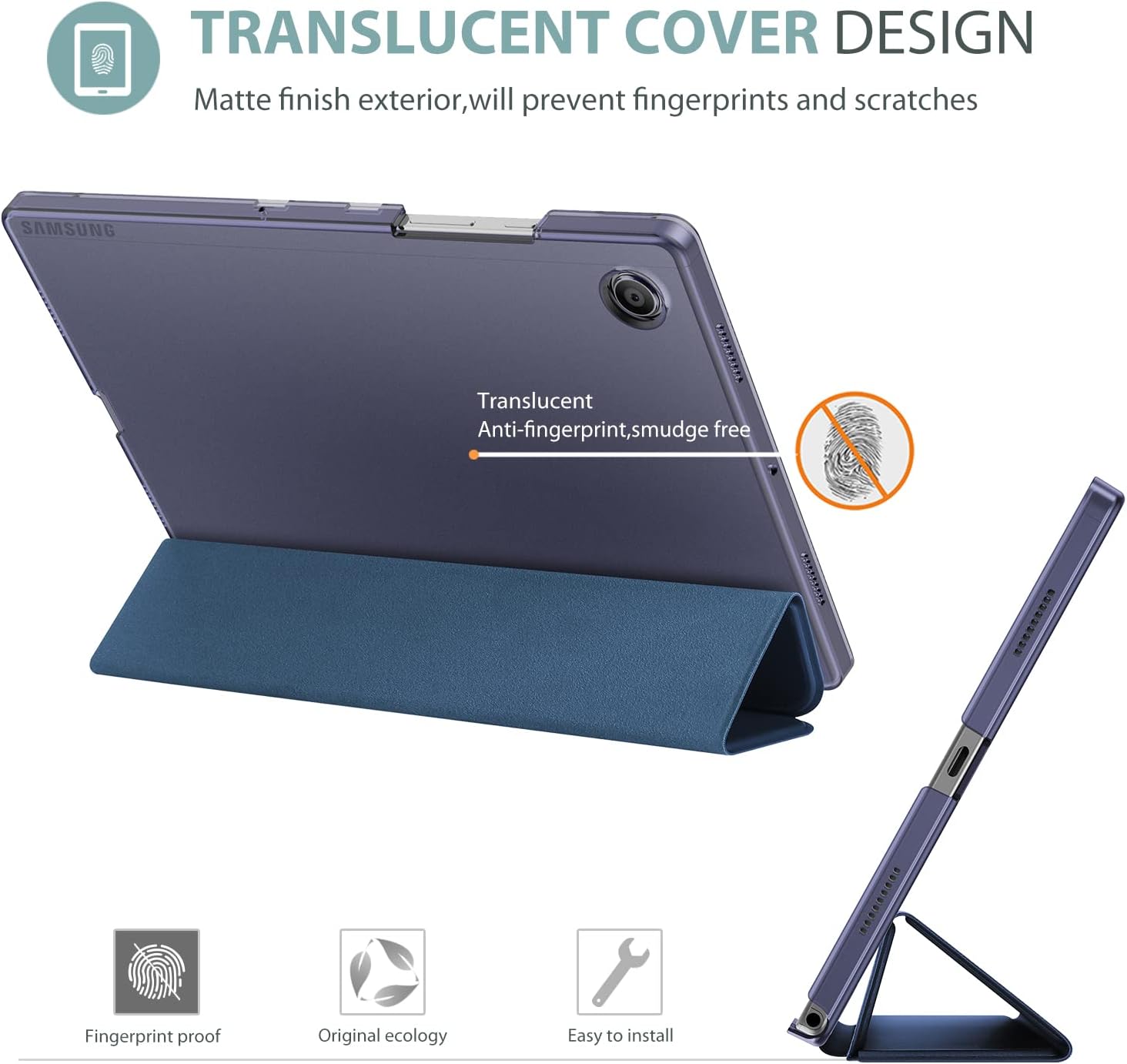 Procase Custodia Galaxy Tab A8 10.5" 2021, Blu Marino - immagine 4
