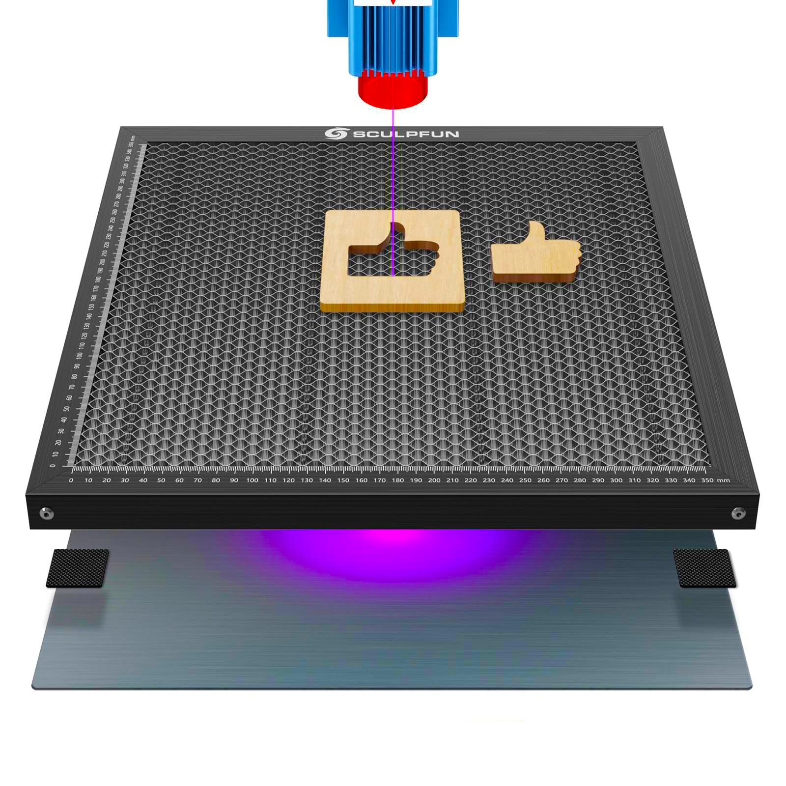 Sculpfun Tavolo Lavoro Laser a Nido d'Ape 400x400mm
