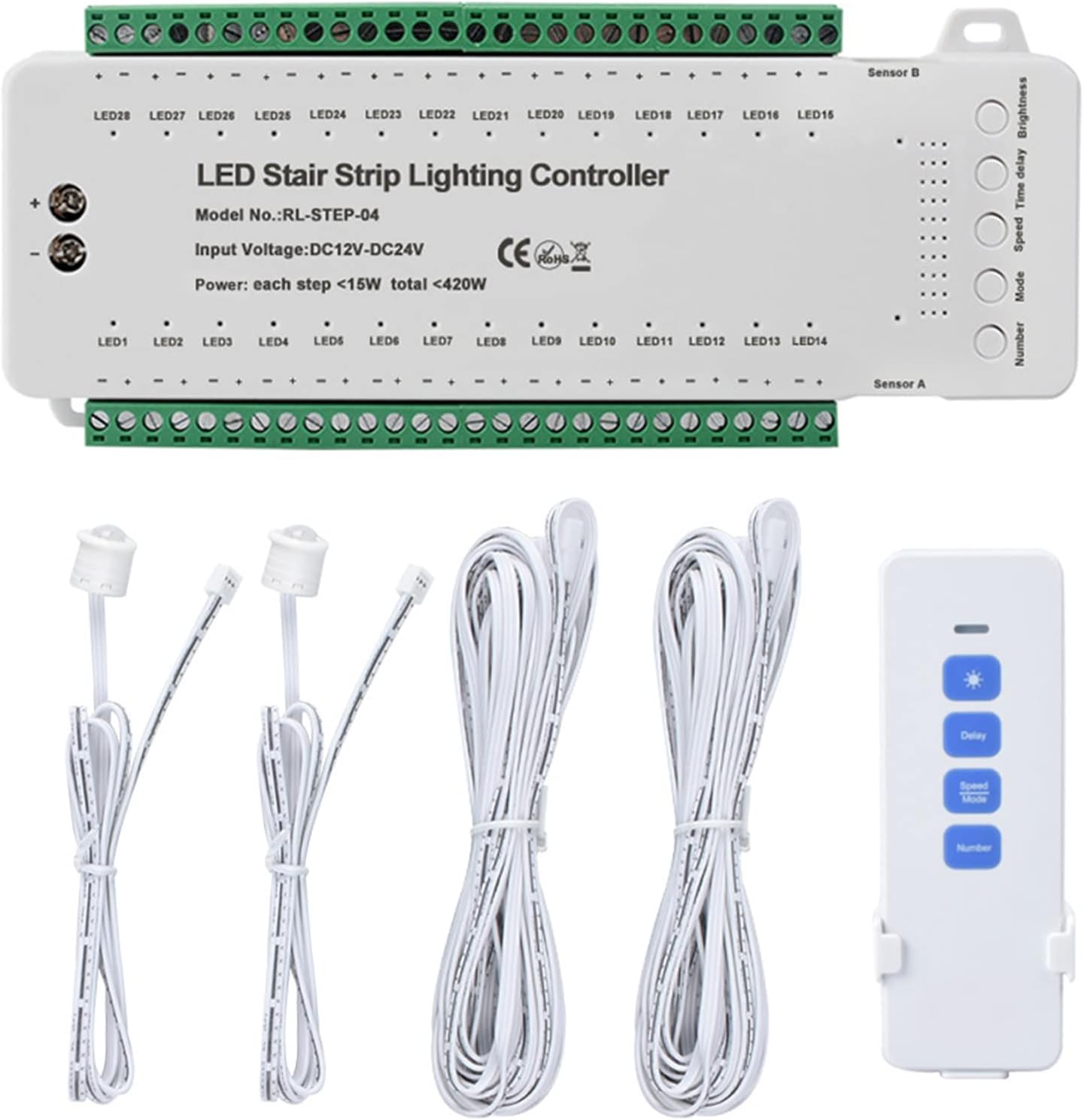 Xlsbz Regolatore Illuminazione Gradini con Sensore Movimento - immagine 1