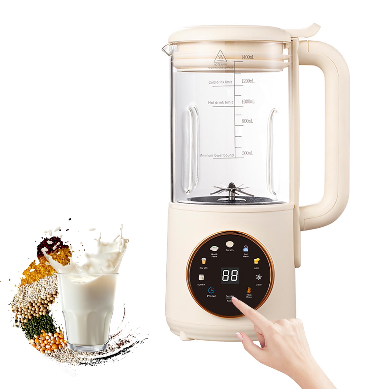 Milky - Macchina per Latte di Soia 8 in 1, 1400 ml
