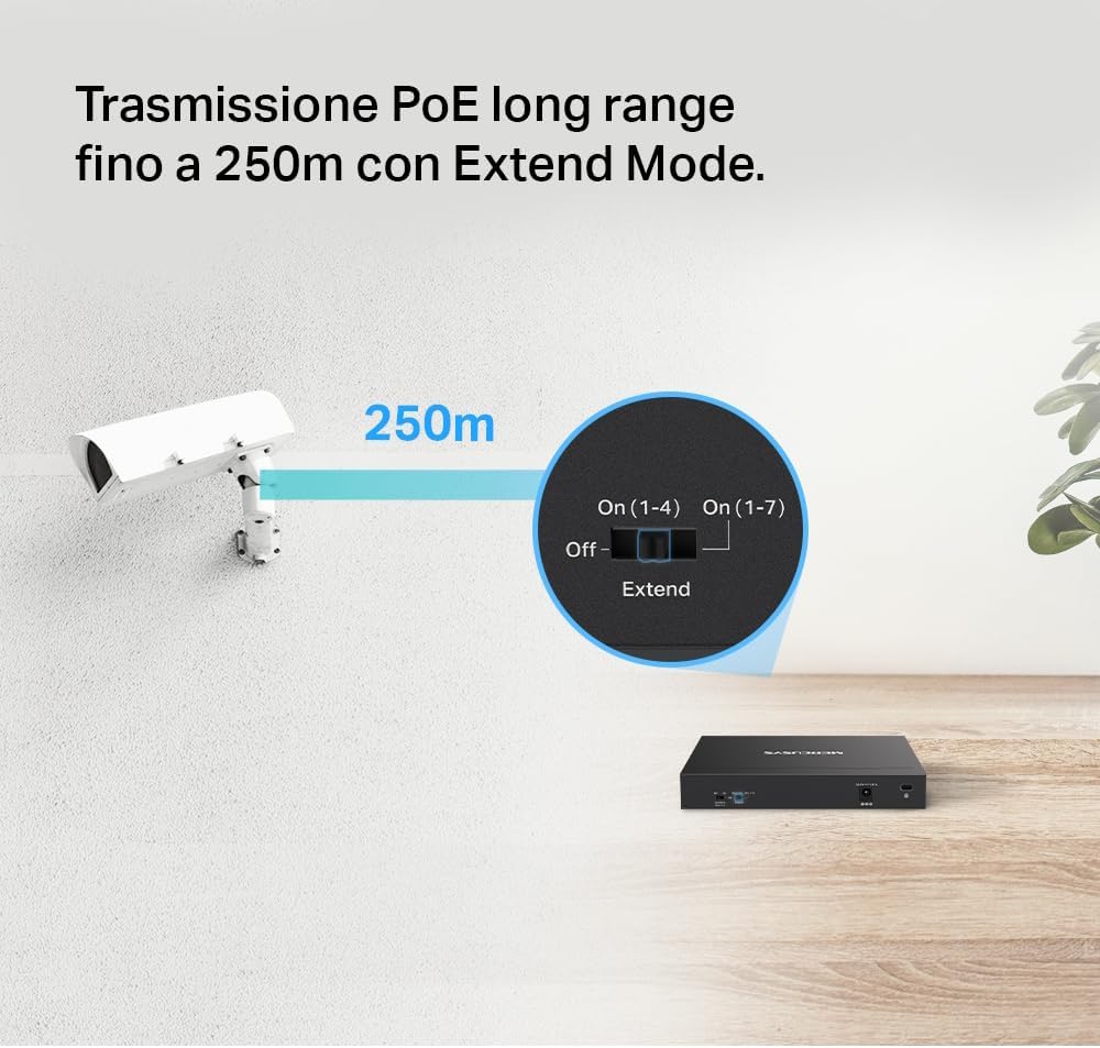 TP-Link Mercusys MS108GP PoE+ Switch 8 Porte Gigabit - immagine 6