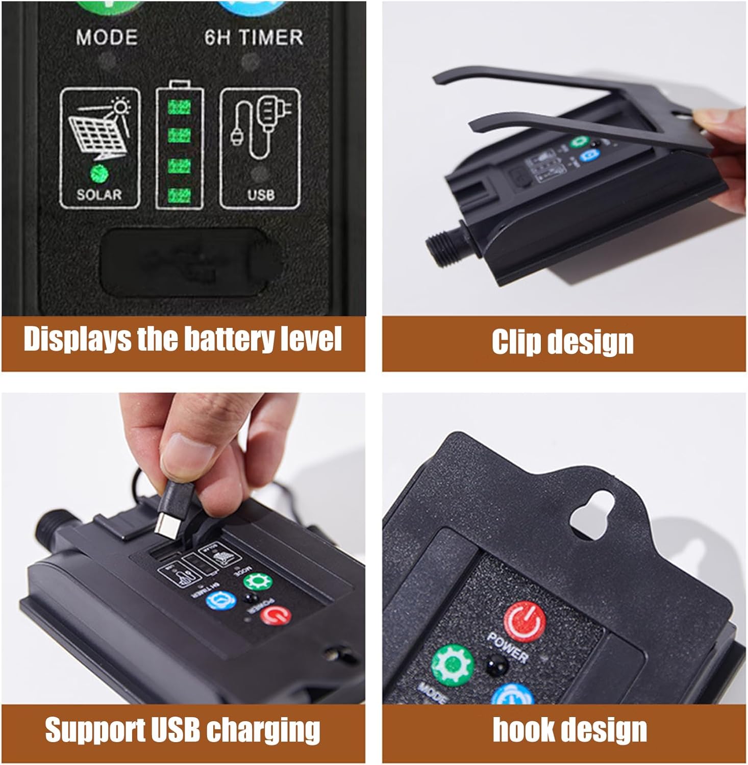 Dinowin Striscia LED Solare 10M 240LED, Bianco - immagine 5