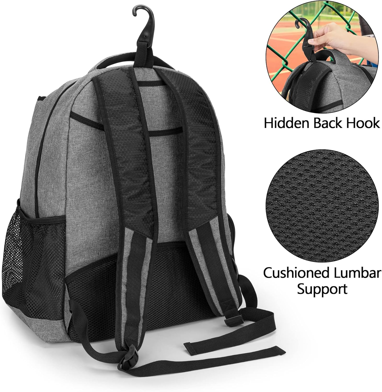 DSLEAF Borsa da Tennis per 2 Racchette - immagine 4