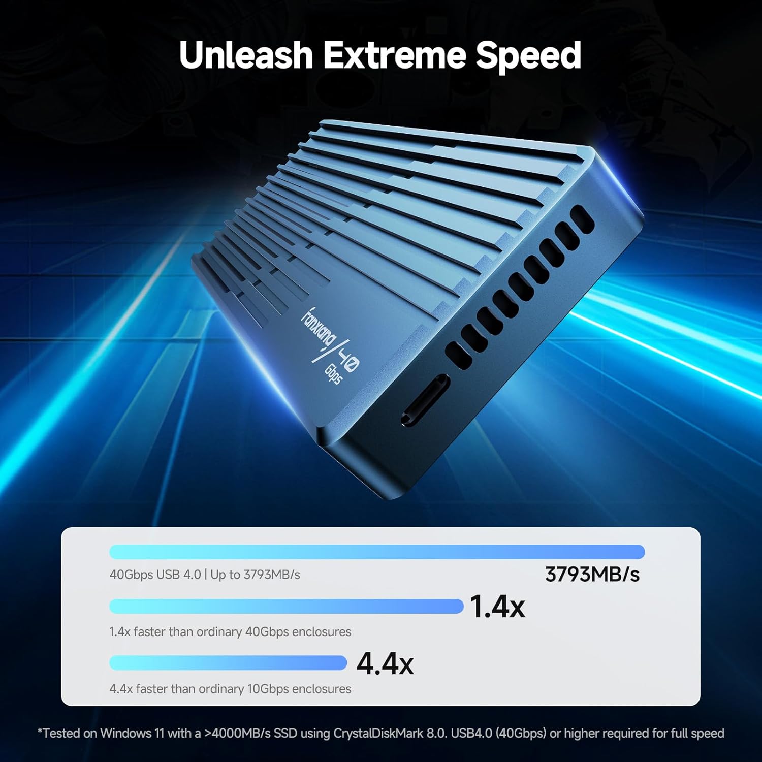 Case SSD 40Gbps con Ventola M.2 NVMe PCIe - immagine 2