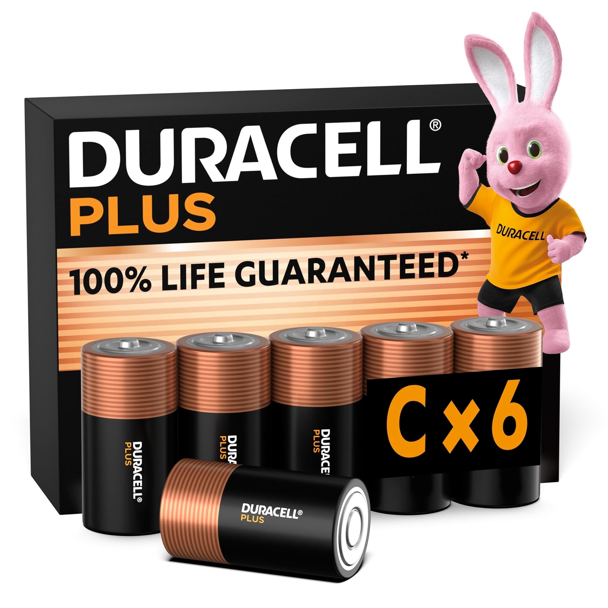 Duracell Batterie Plus C Alcaline 1.5V (6 pezzi)