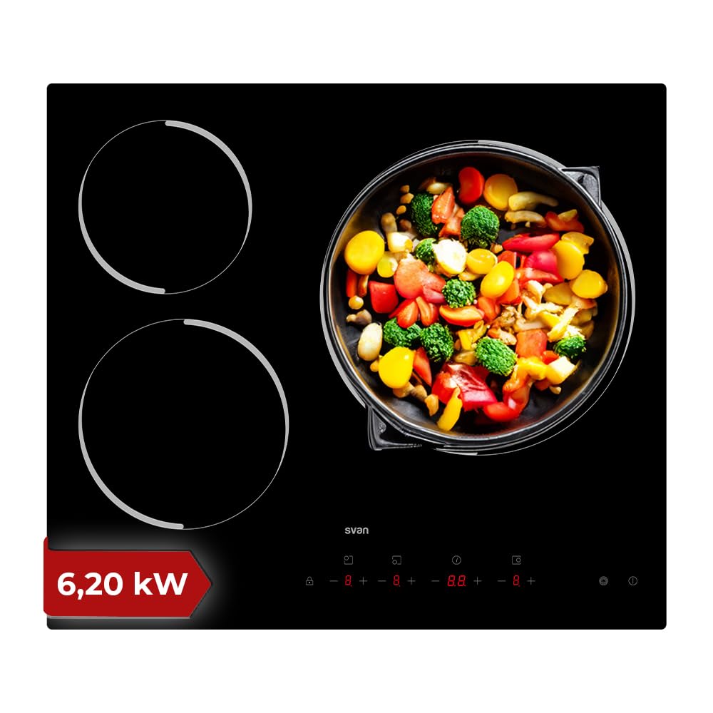 Svan Piastra in vetroceramica vetro nero 3 fuochi SV3601.