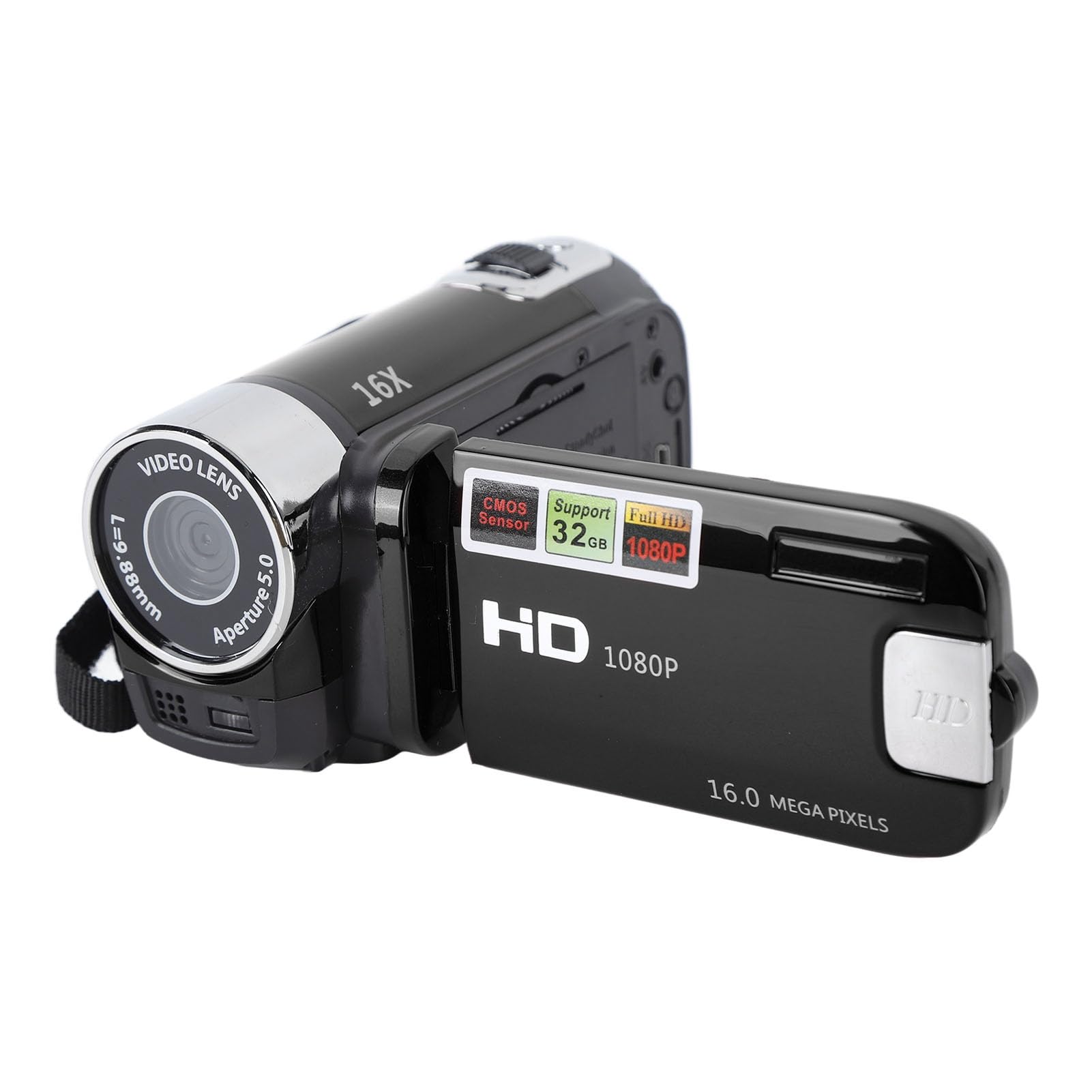 Videocamera 16x 1080P 30FPS con Schermo Girevole