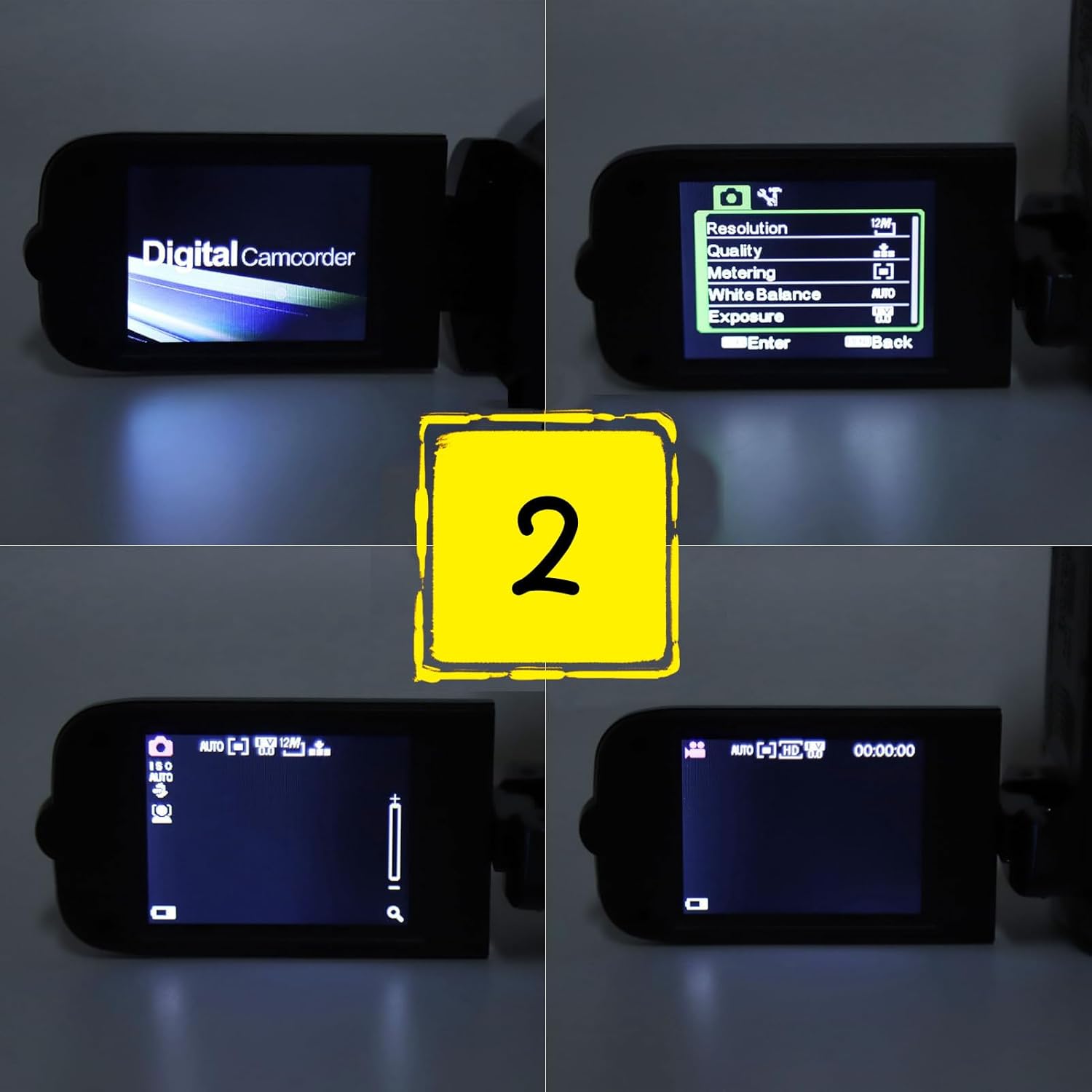 Videocamera 16x 1080P 30FPS con Schermo Girevole - immagine 3