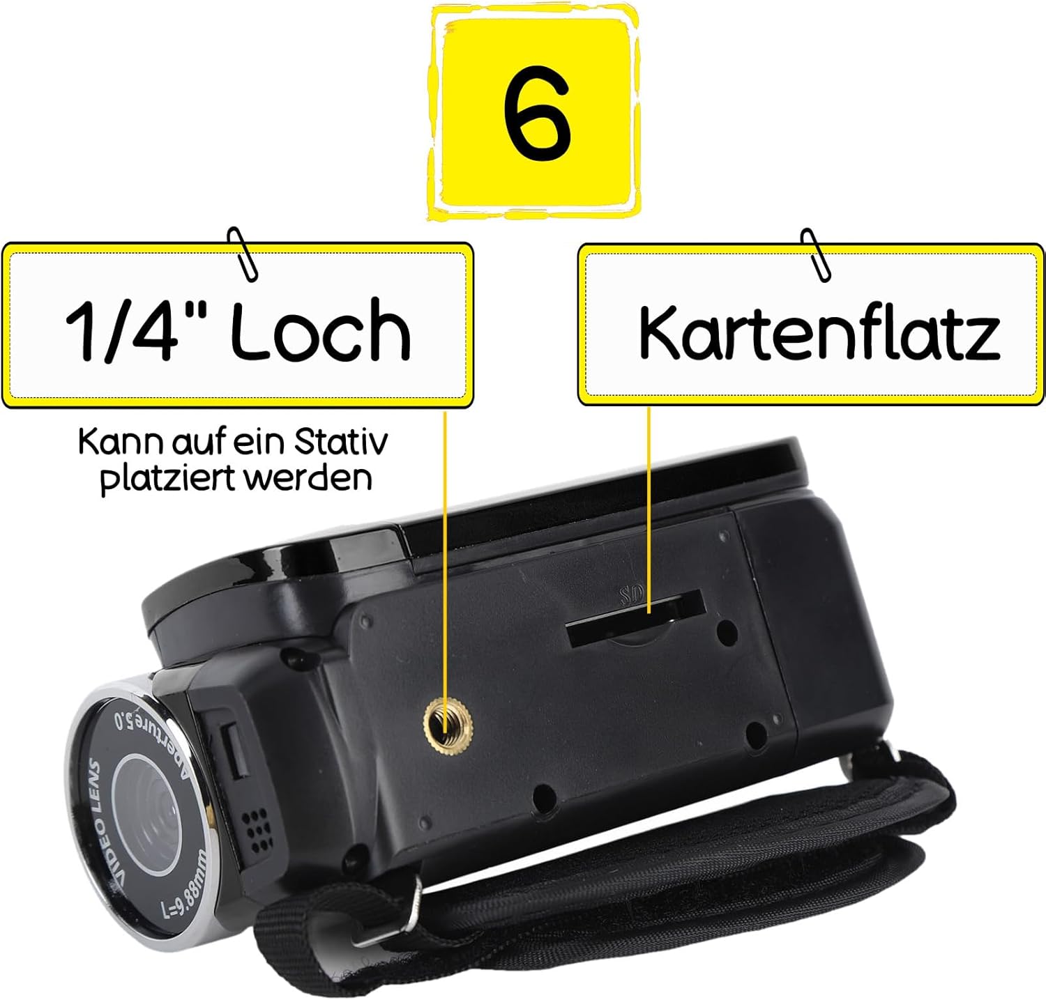 Videocamera 16x 1080P 30FPS con Schermo Girevole - immagine 7