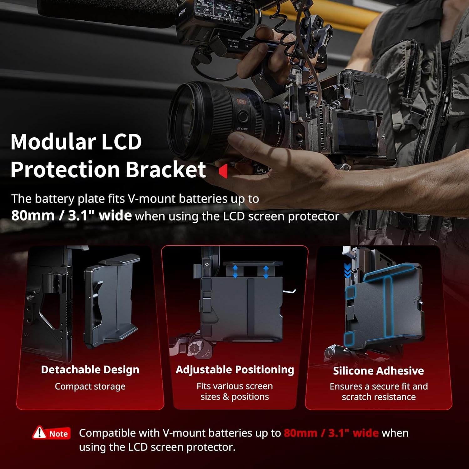 Smallrig Kit Piastra Batteria V Mount Pieghevole Pro - immagine 3