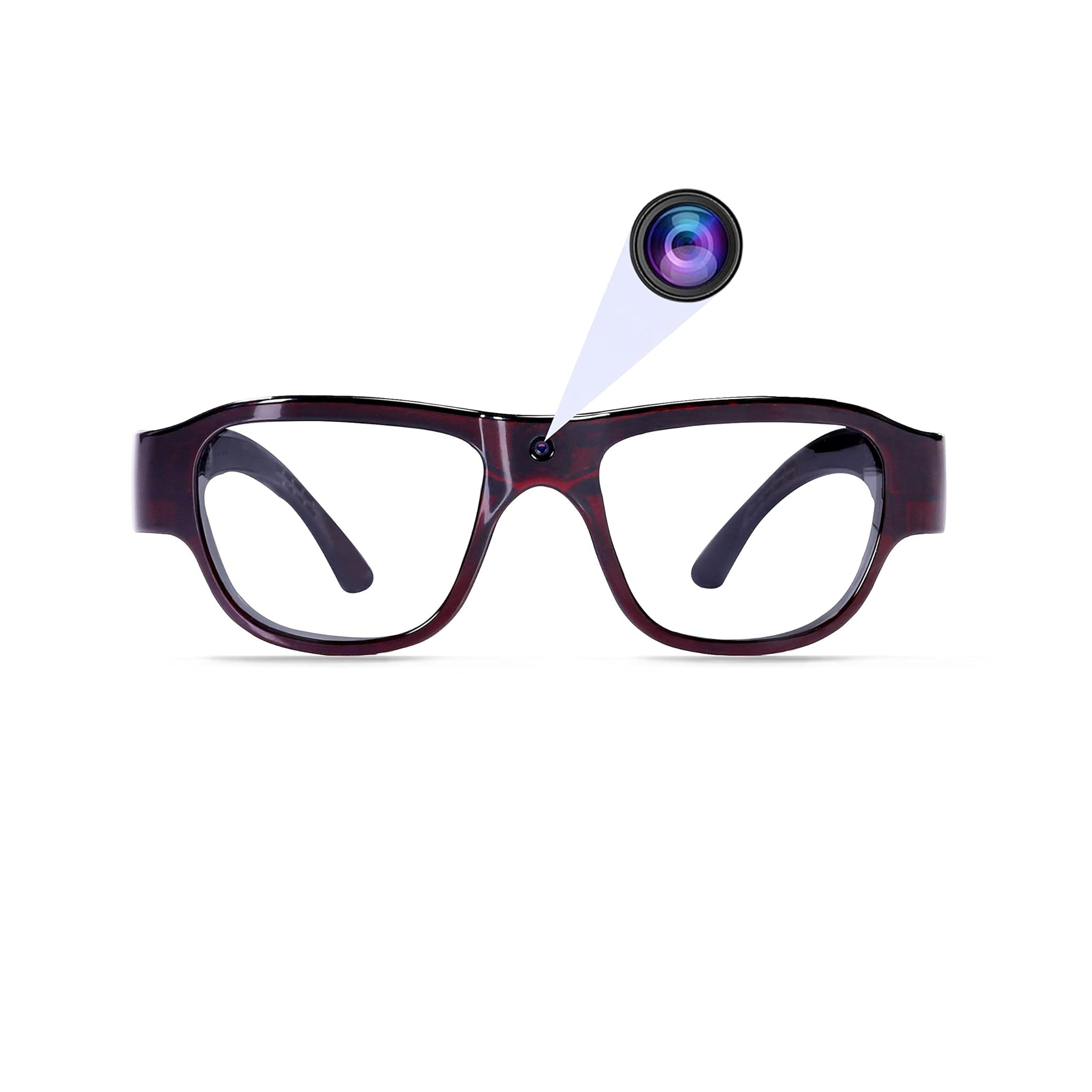 OhO - Occhiali da sole con fotocamera da 32 GB, ultra HD, per sport all'aperto, con fotocamera integrata da 16 MP e lente di sicurezza polarizzata con protezione UV400