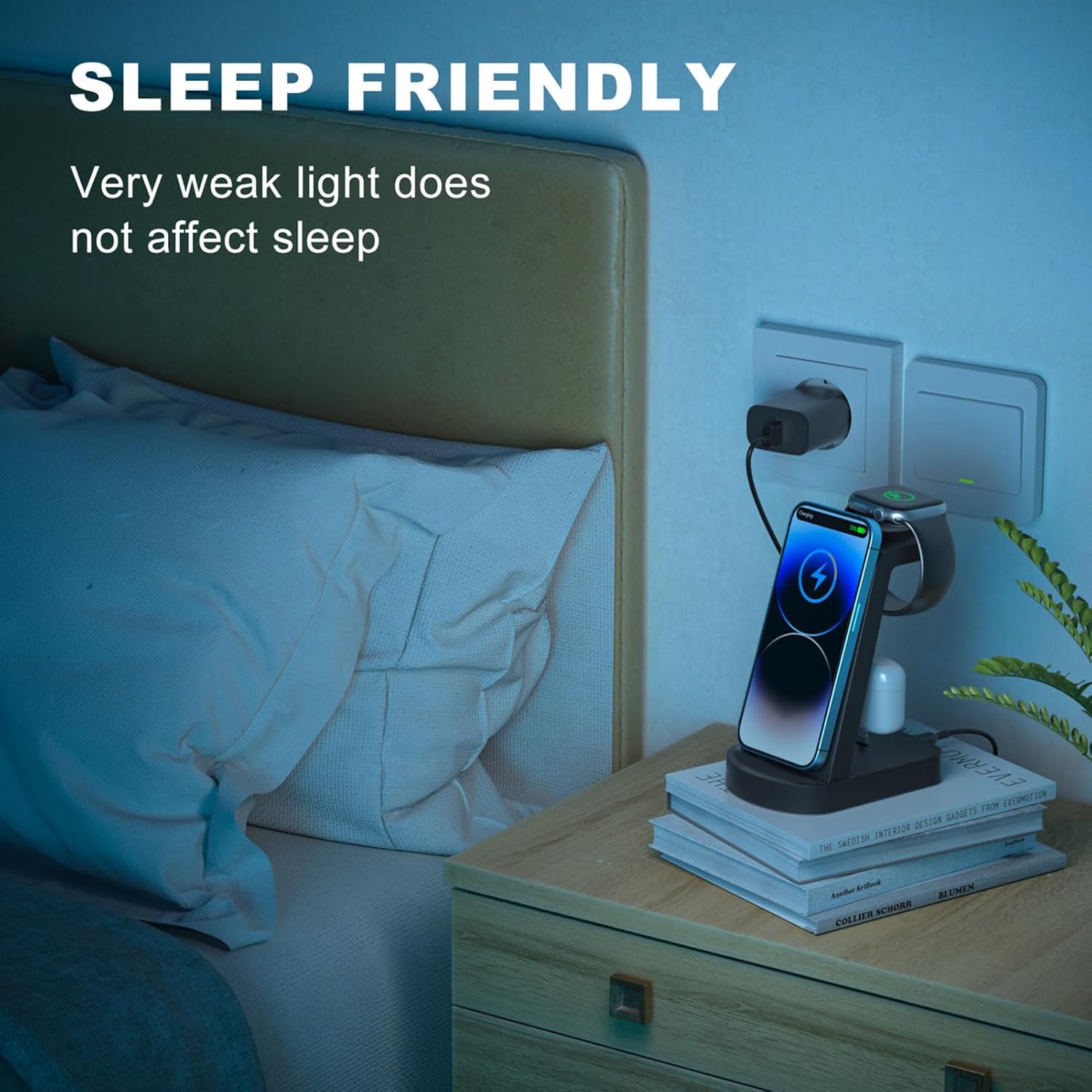 Innisto Caricatore Wireless 3 In 1 con Adattatore 18W - immagine 6