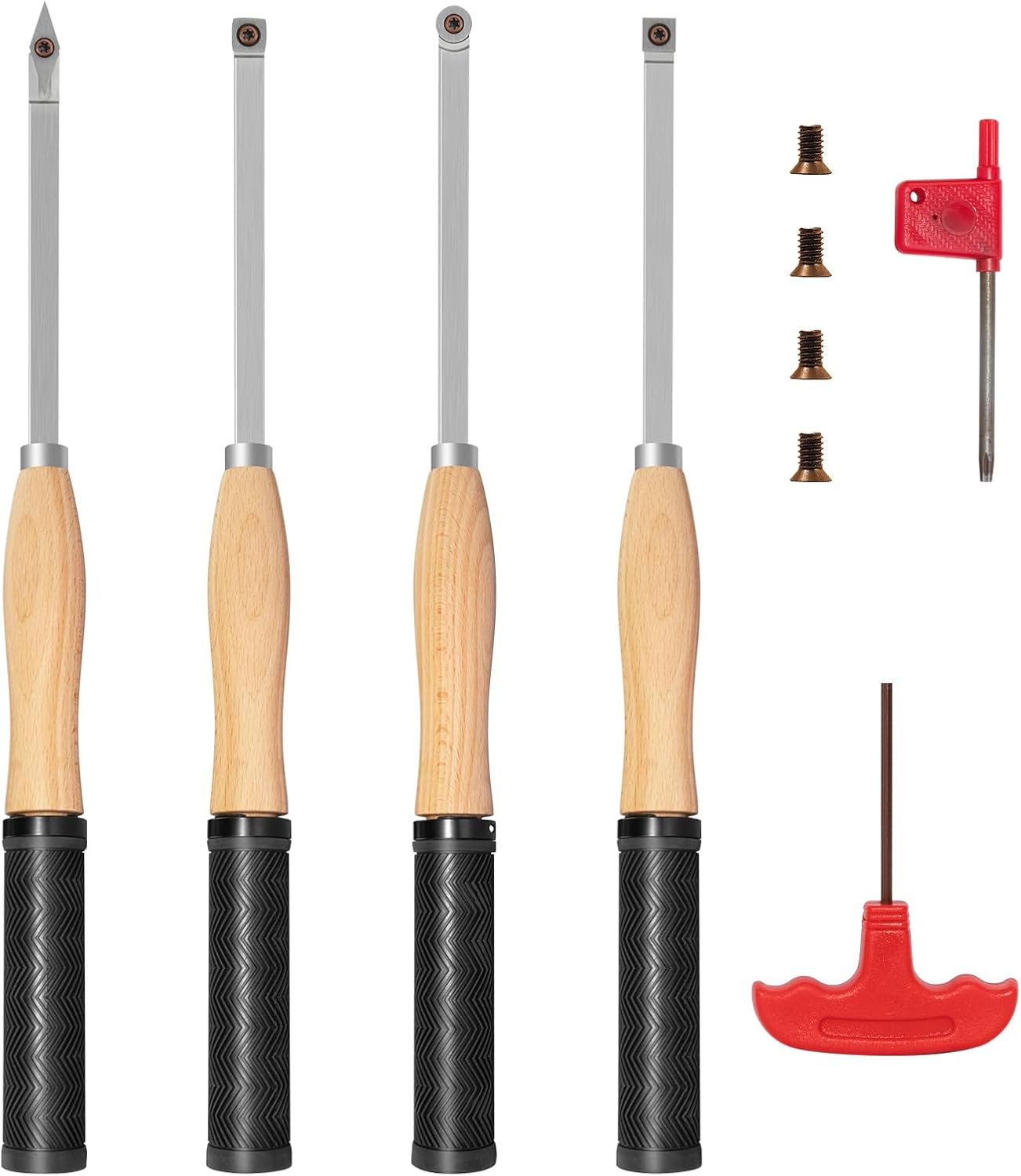 DEEFIINE Kit Utensili Tornitura Legno 46.5cm (4 pz)