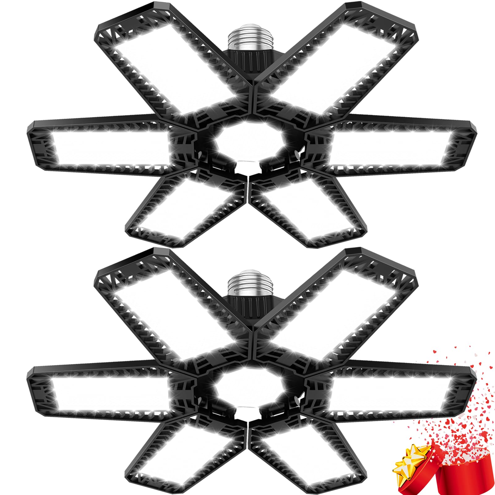 Yiqibro Lampada da Garage LED 185W 18500LM (2 Pezzi)