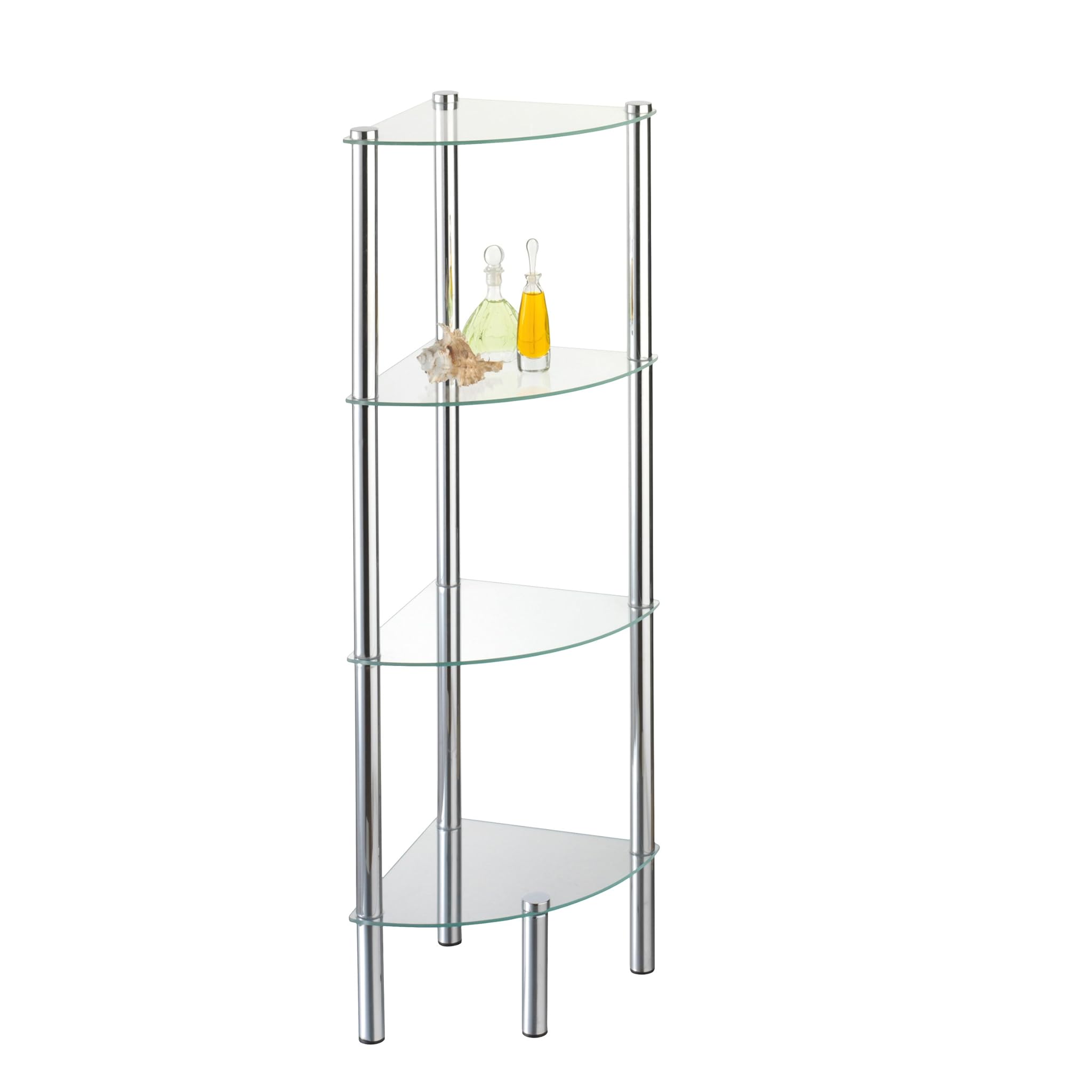 Axentia Solanio - Mensola Angolare da Bagno 4 Ripiani