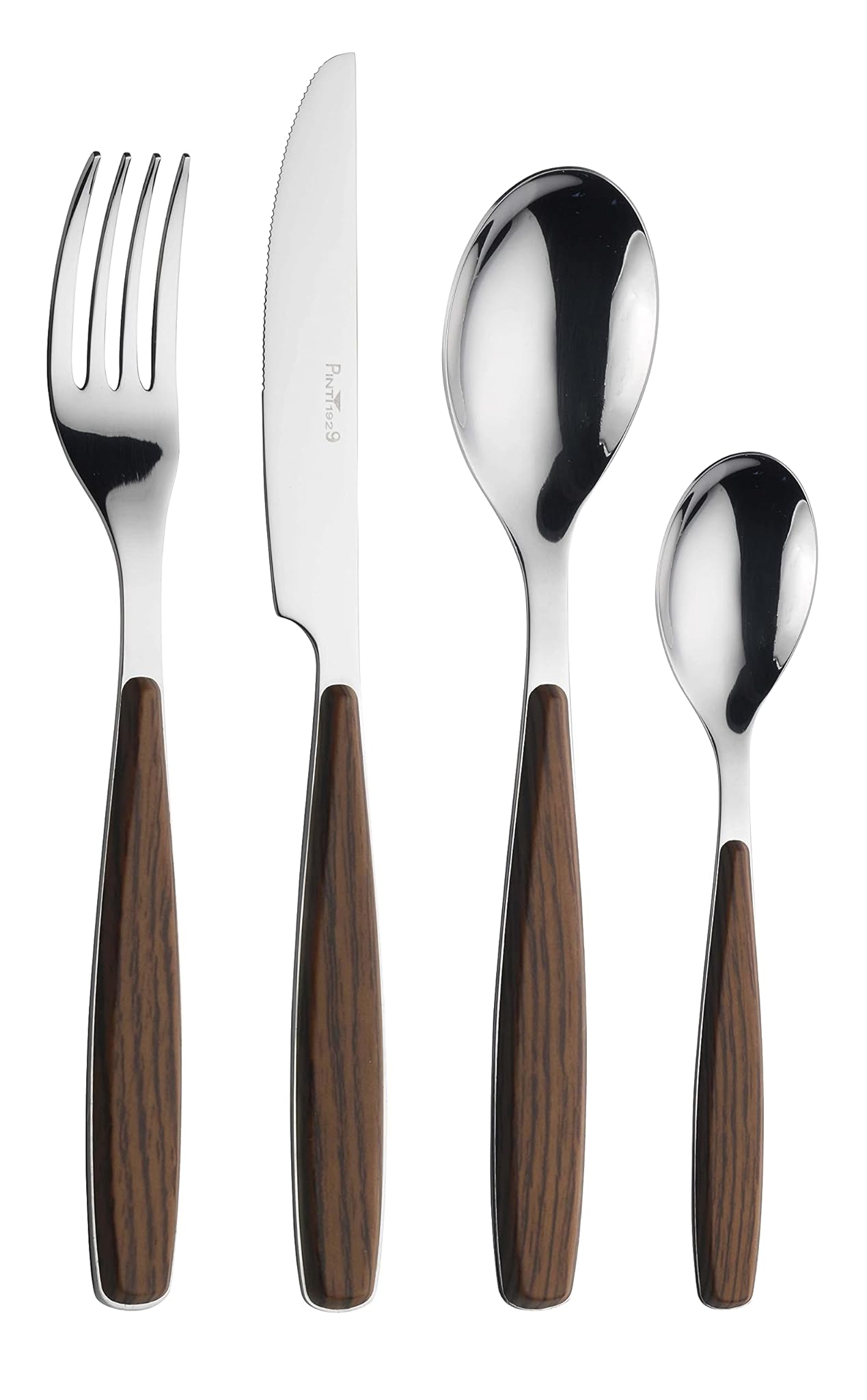 Pintinox Riva Set 16 Posate Effetto Legno, Mogano