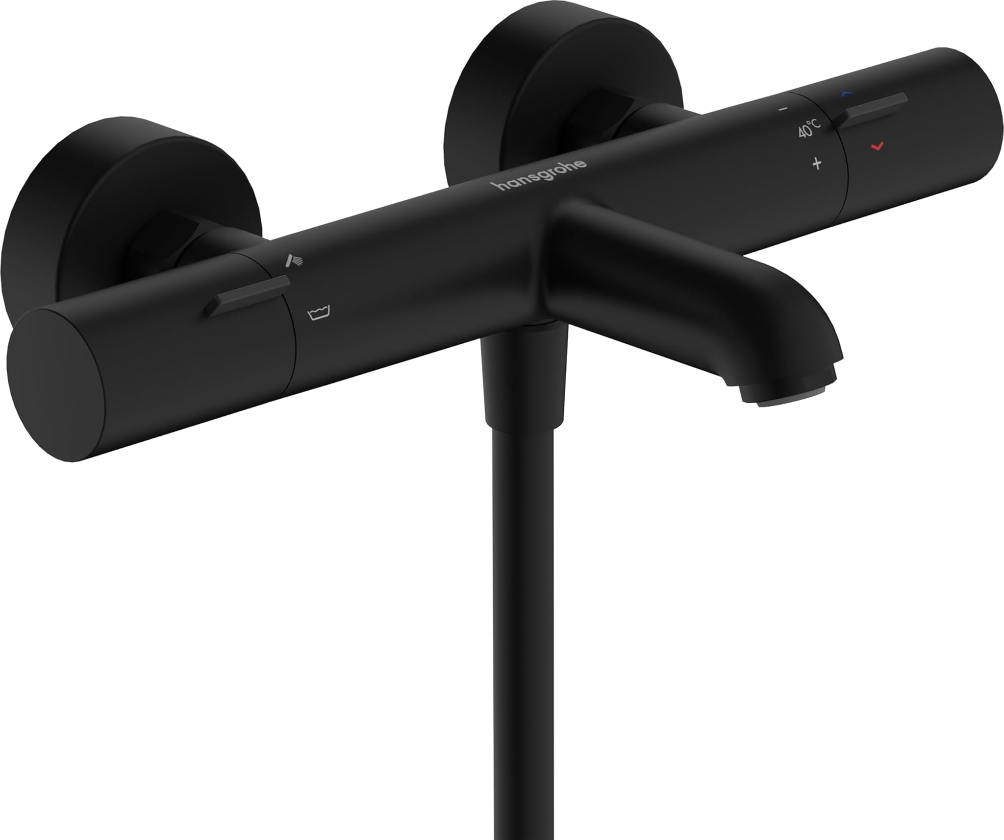 Hansgrohe Ecostat Fine - Miscelatore Termostatico Vasca, Nero Opaco