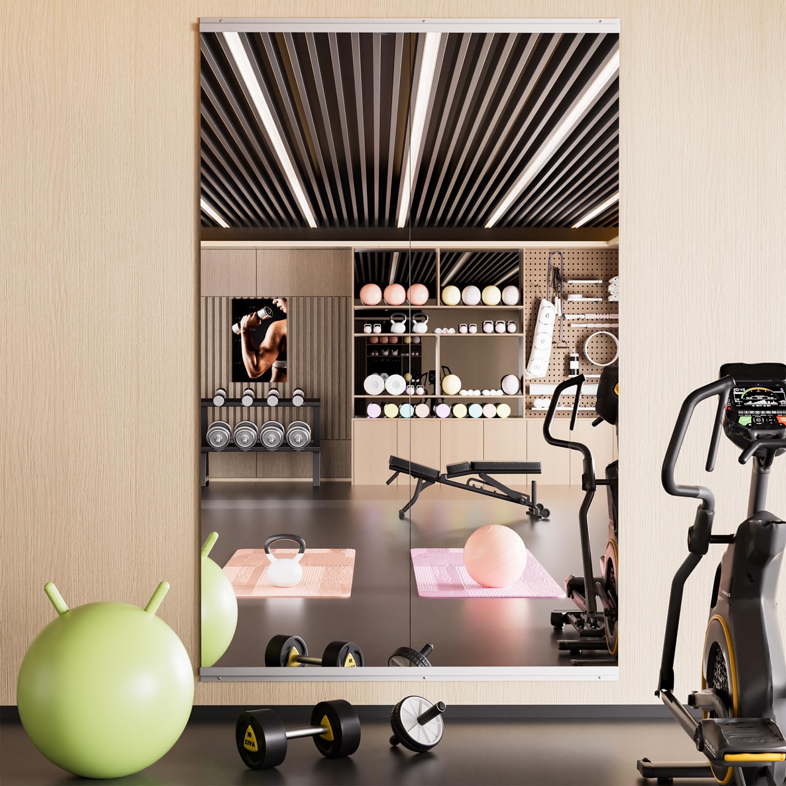 Snowdool Specchi Palestra Grandi 140x42 cm (2 pezzi)