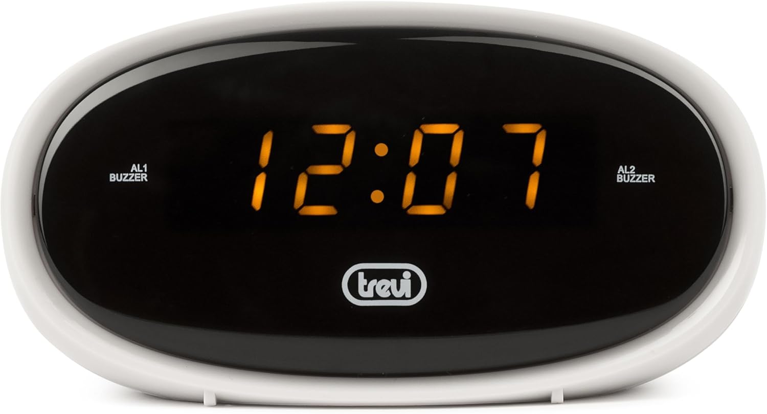 Trevi EC 880 Sveglia da Comodino con Display LED, Bianco - immagine 1