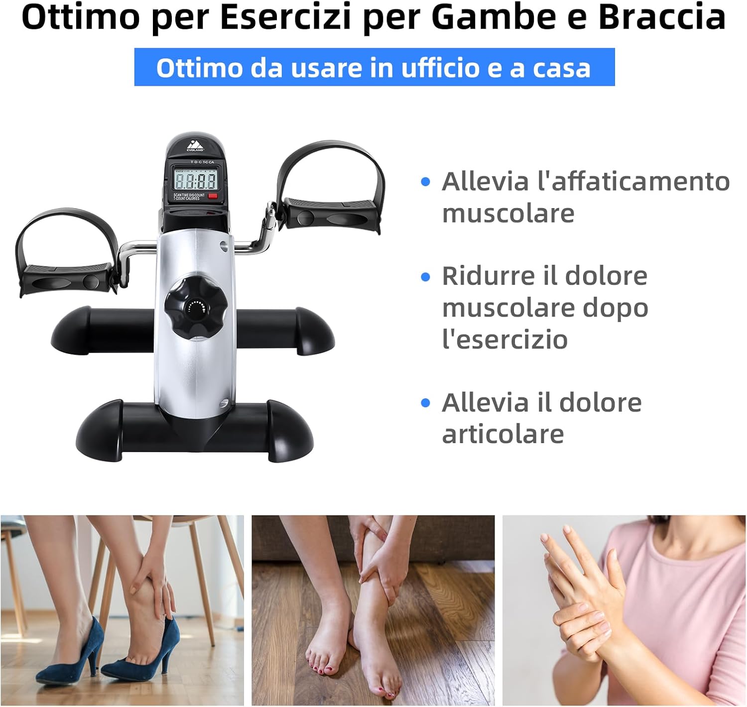 Evoland Mini Cyclette - Pedale Statico Portatile - immagine 3