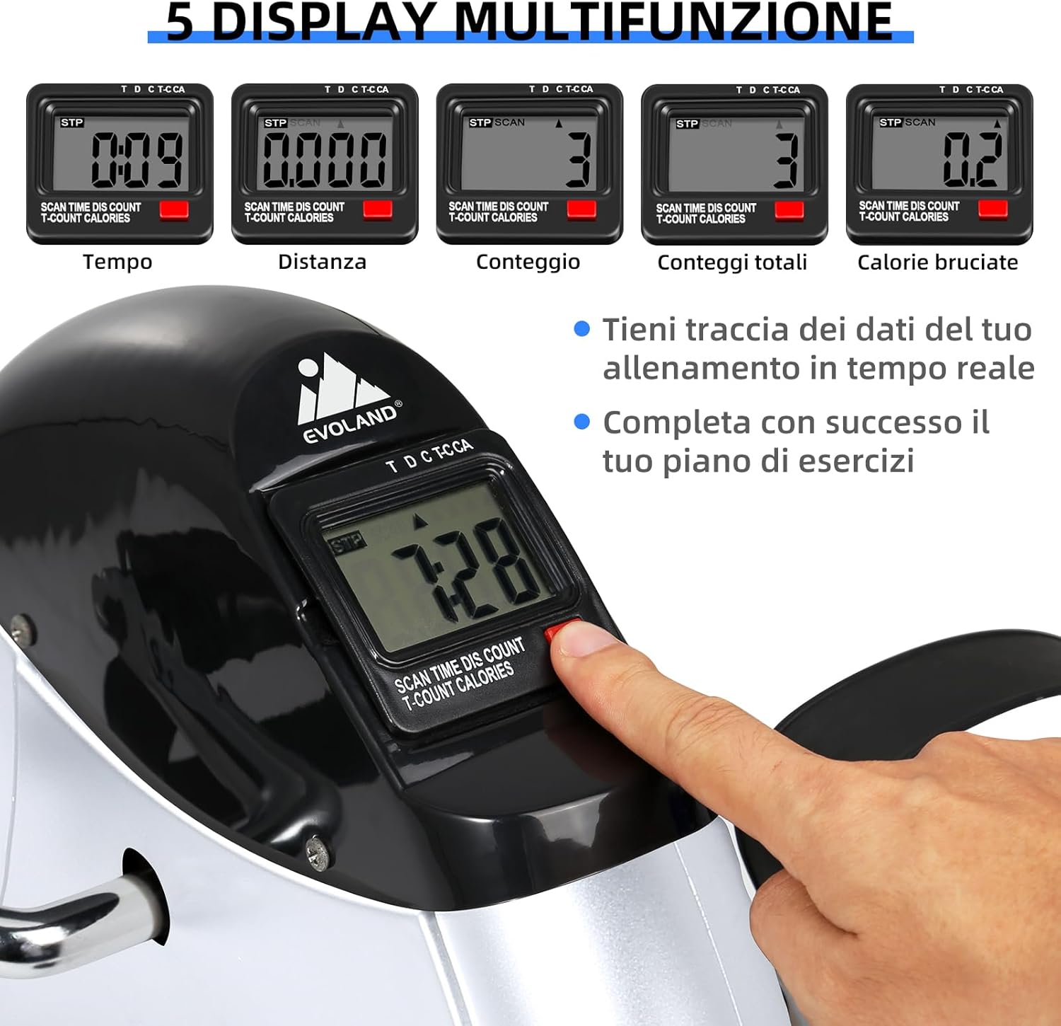 Evoland Mini Cyclette - Pedale Statico Portatile - immagine 4