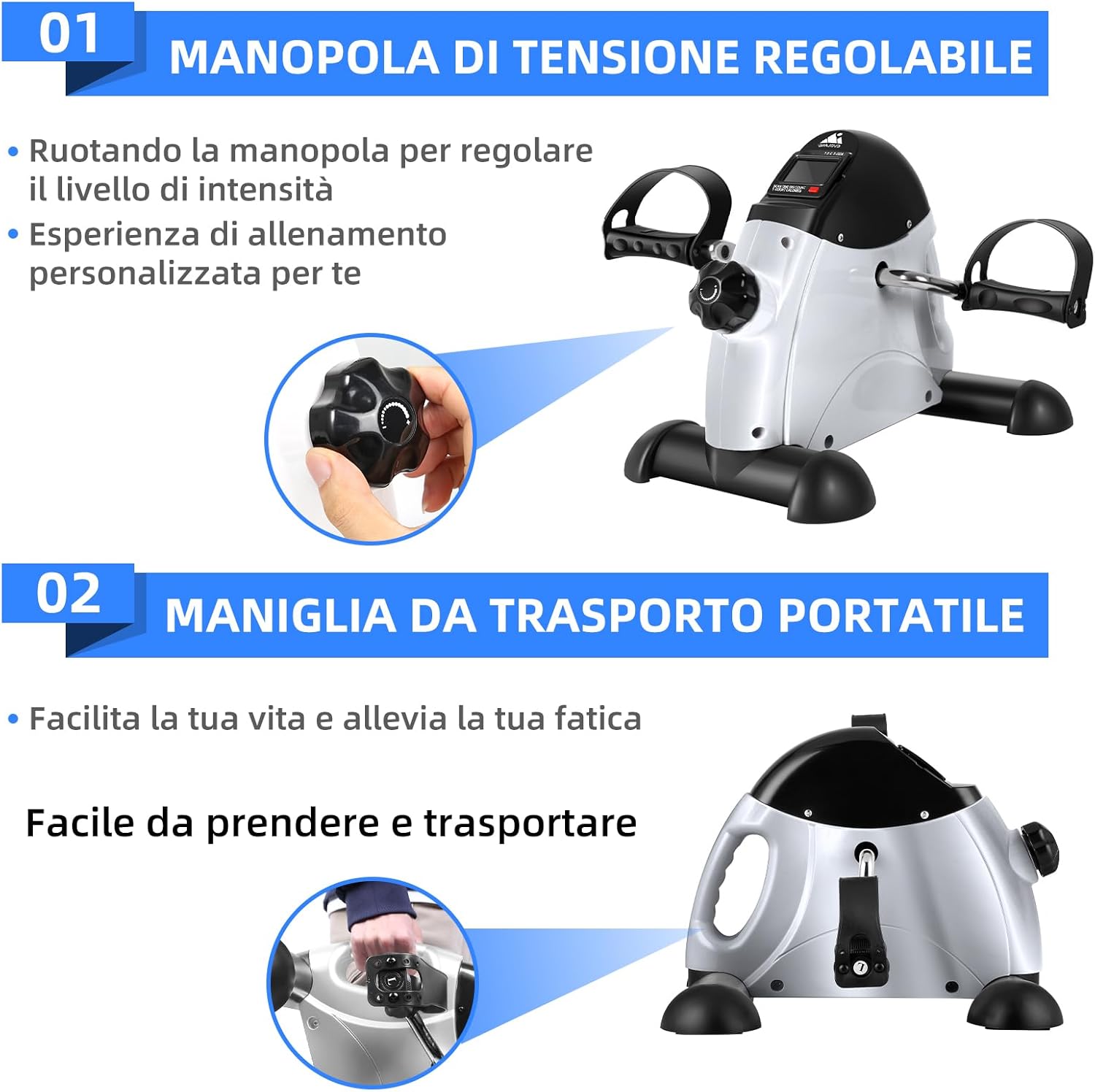 Evoland Mini Cyclette - Pedale Statico Portatile - immagine 6